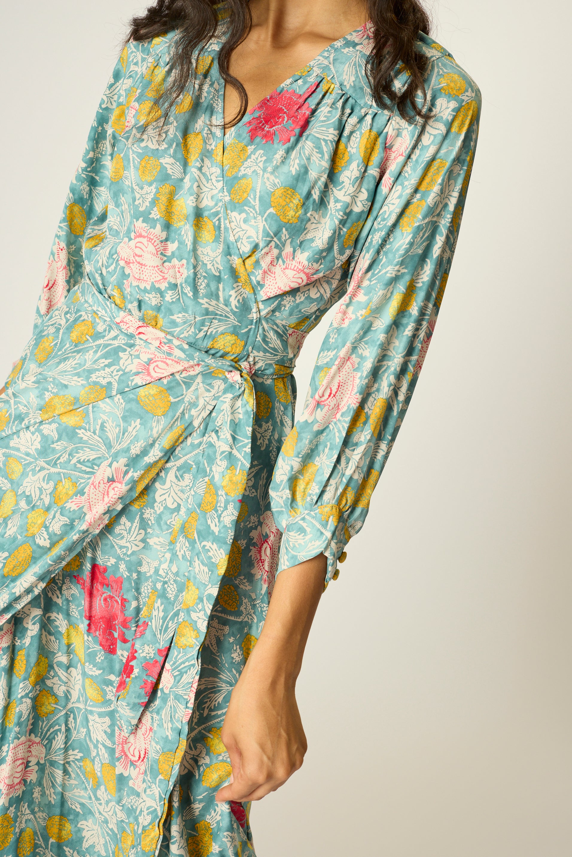 NATALIE MARTIN KATE LONG SLEEVE DRESS LEHUA PRINT SEA