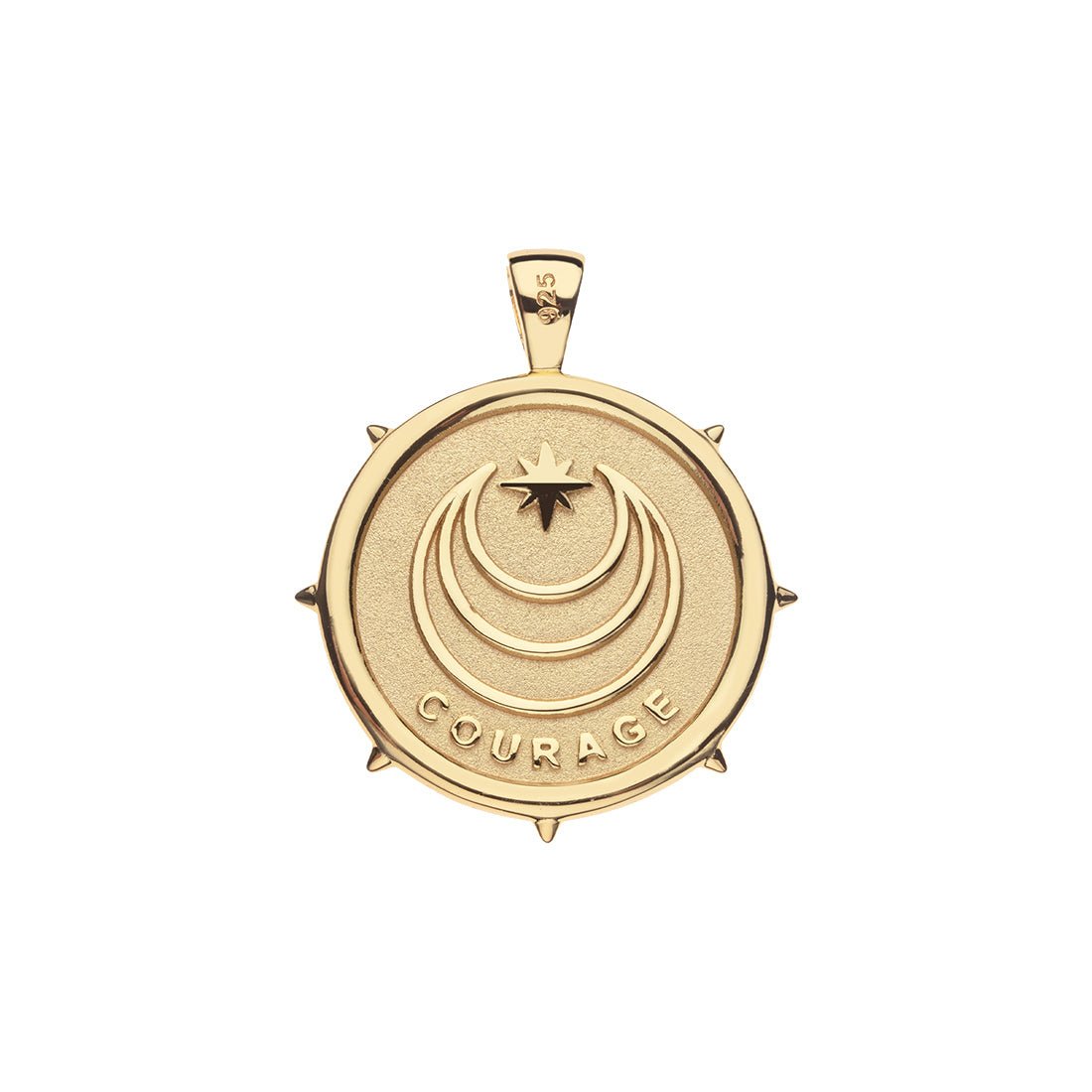 COURAGE BIG PENDANT COIN - 16-18" SATELLITE