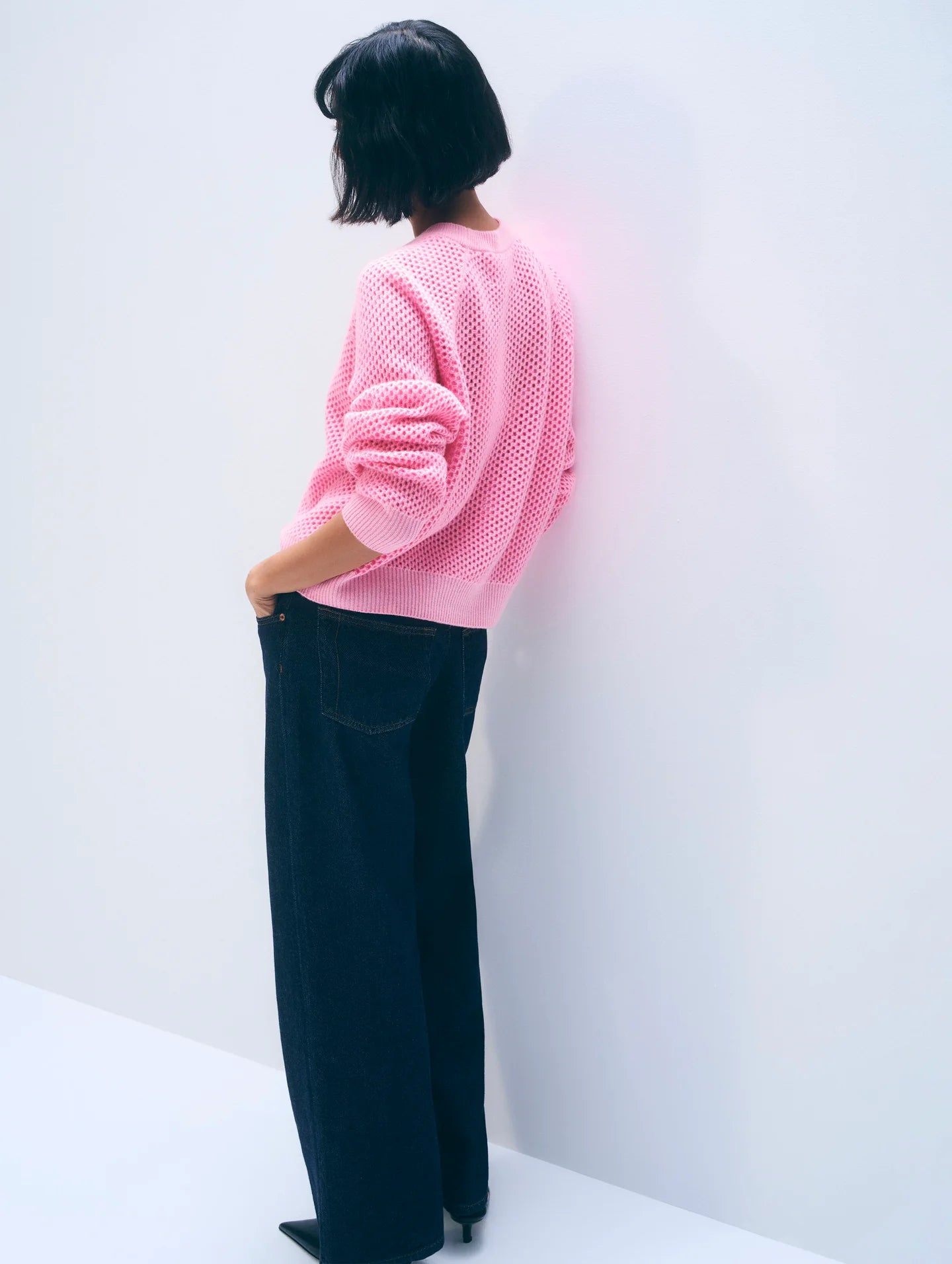 CASHMERE MESH SWEATSHIRT