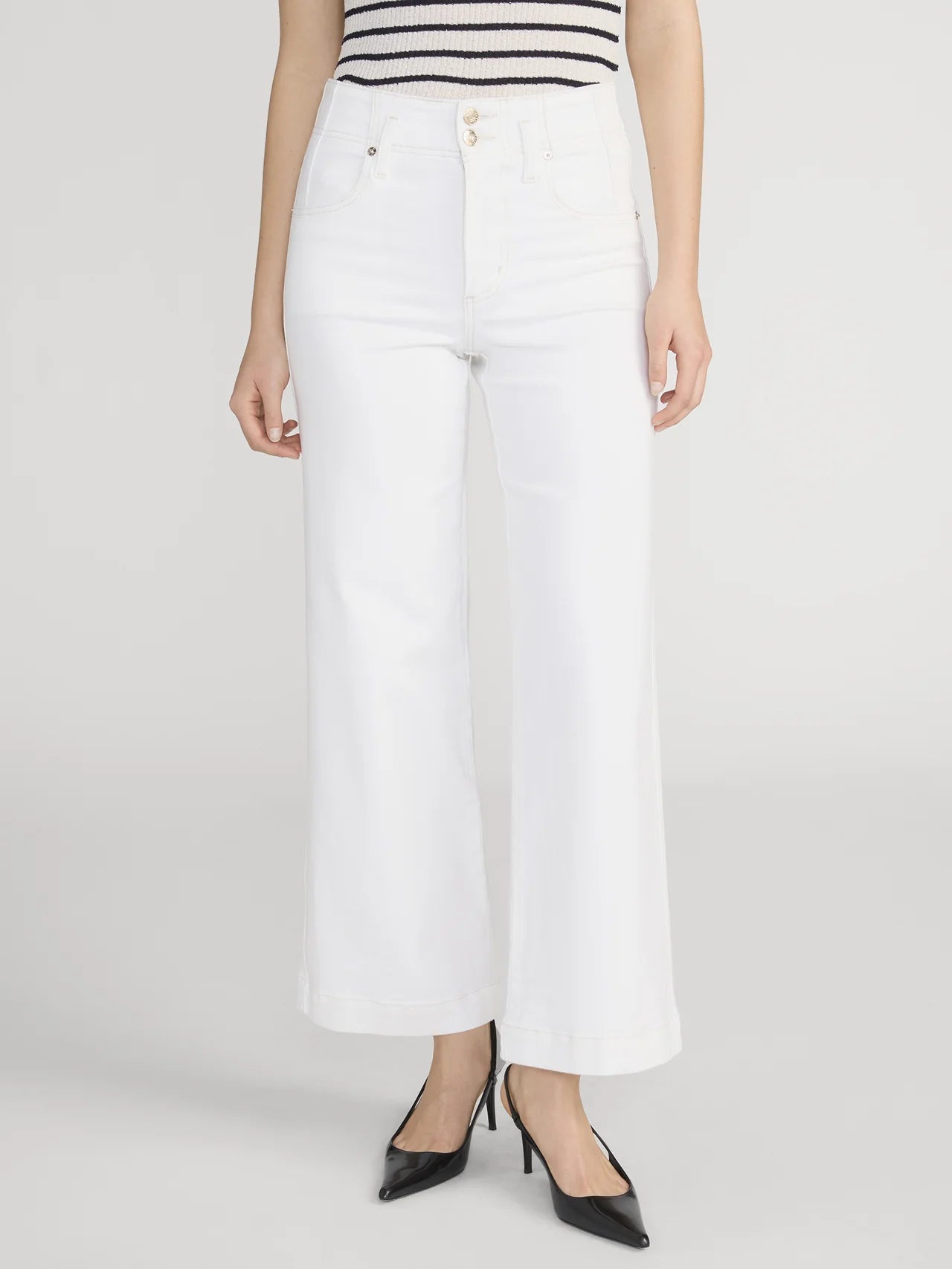 SEAMED WIDE TROUSER CROP