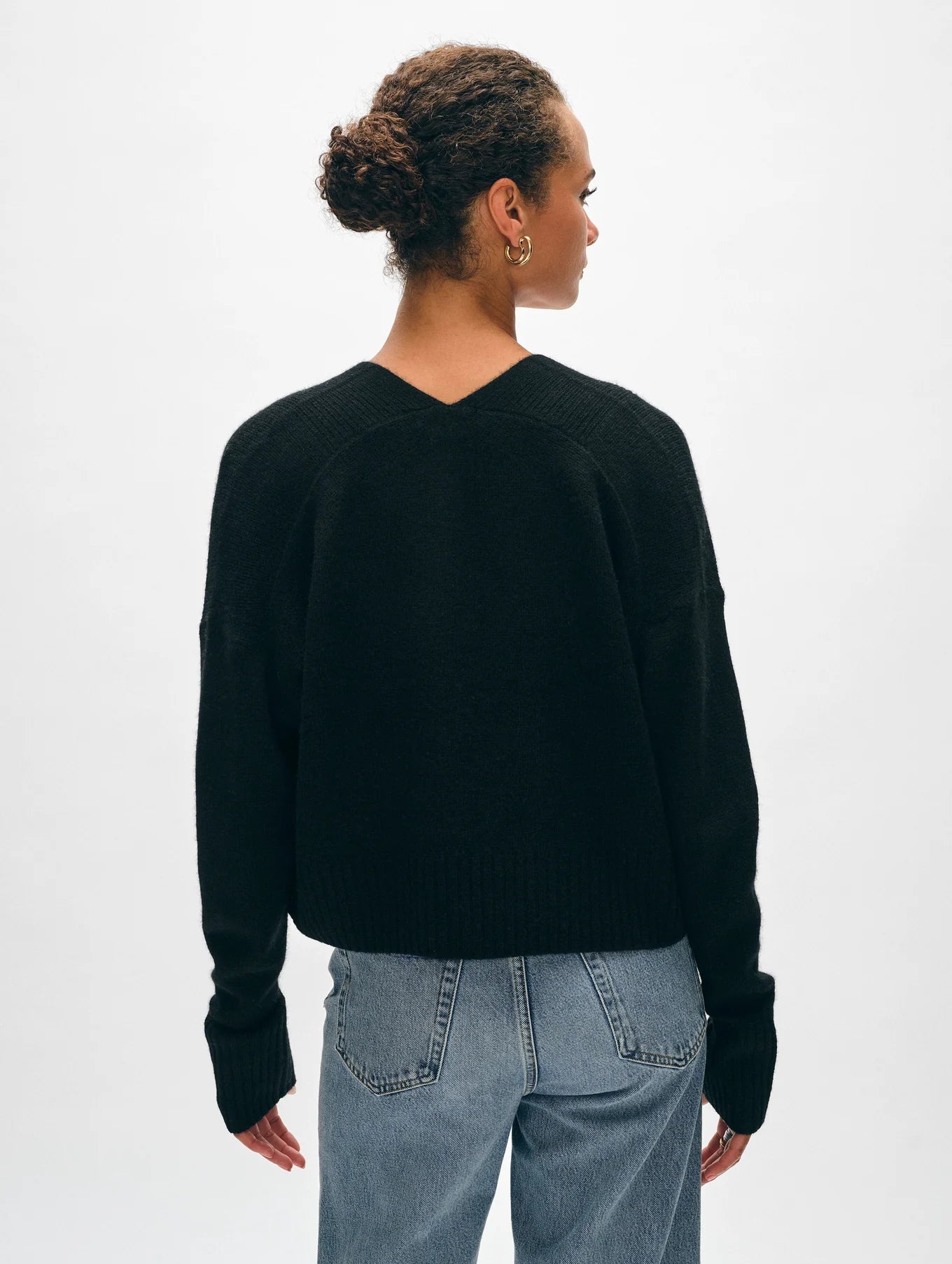 WHITE WARREN CASHMERE OPEN FRONT CARDIGAN
