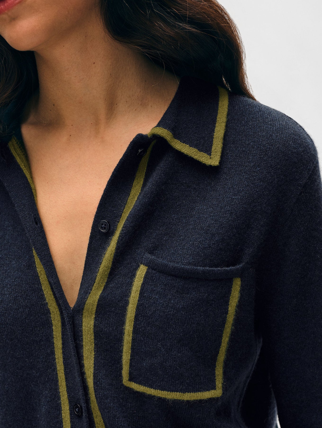 CASH TIPPED BUTTON SHIRT
