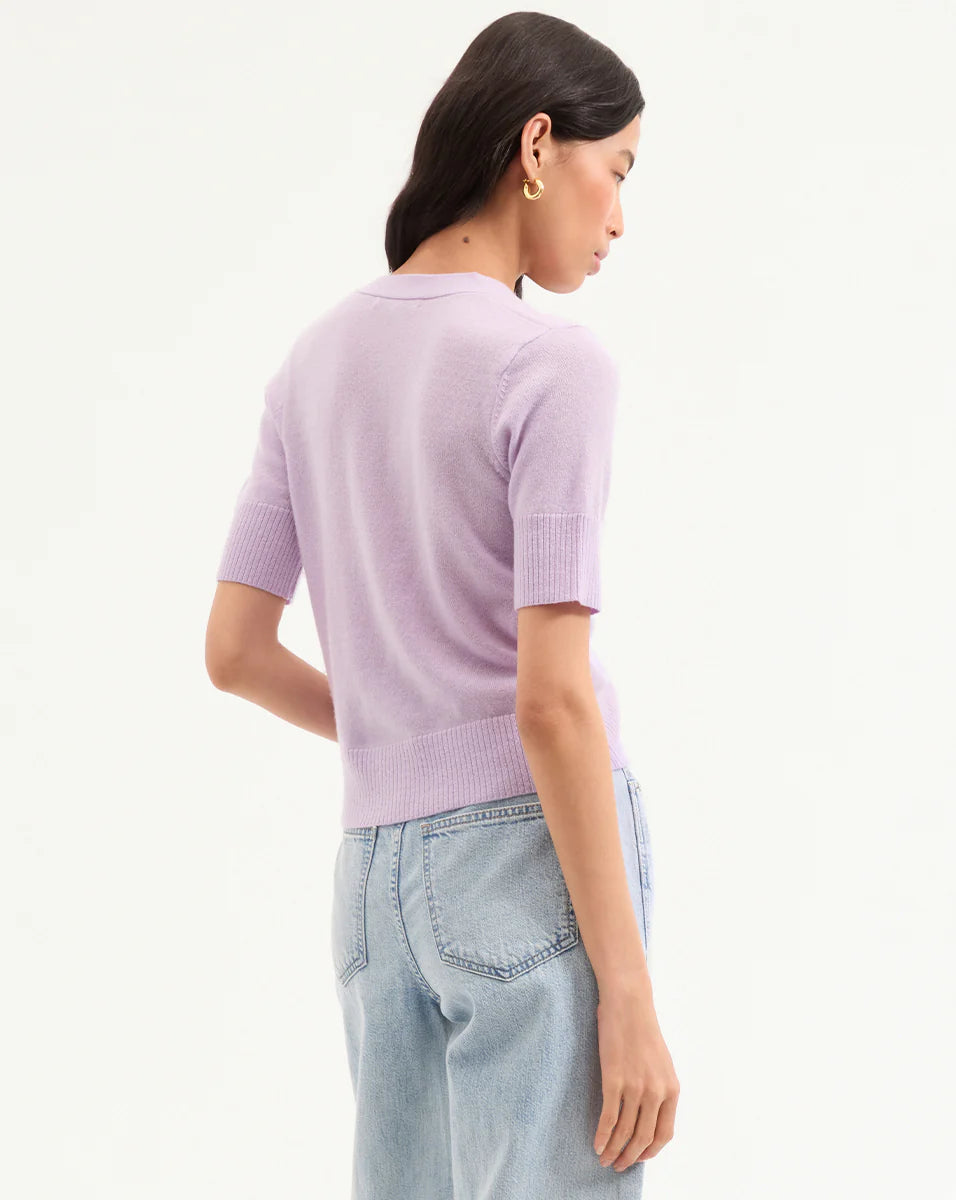 veronica beard SOLENE CASHMERE SHORT SLEEVE