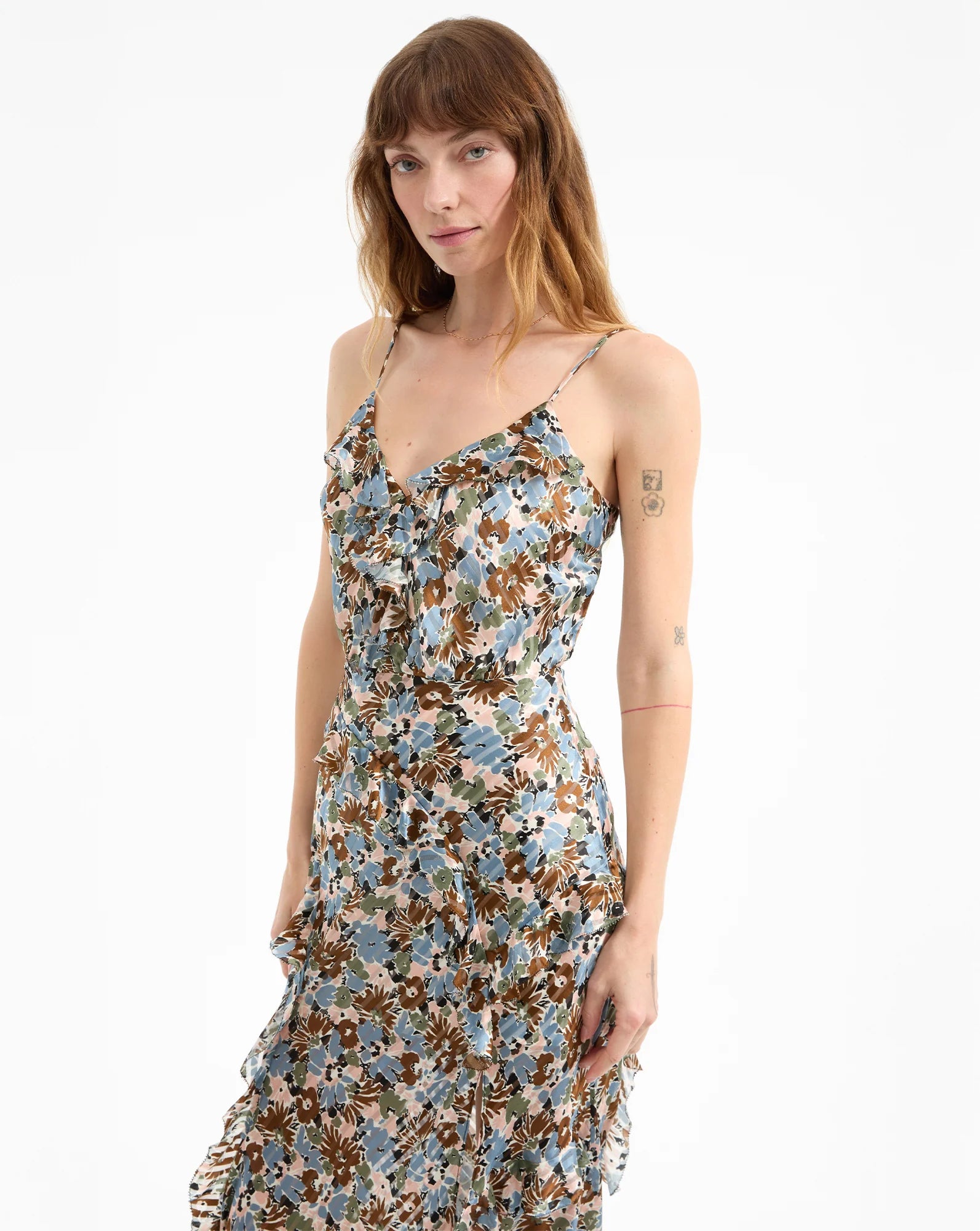 VERONICA BEARD AVENEL SILK MIDI DRESS