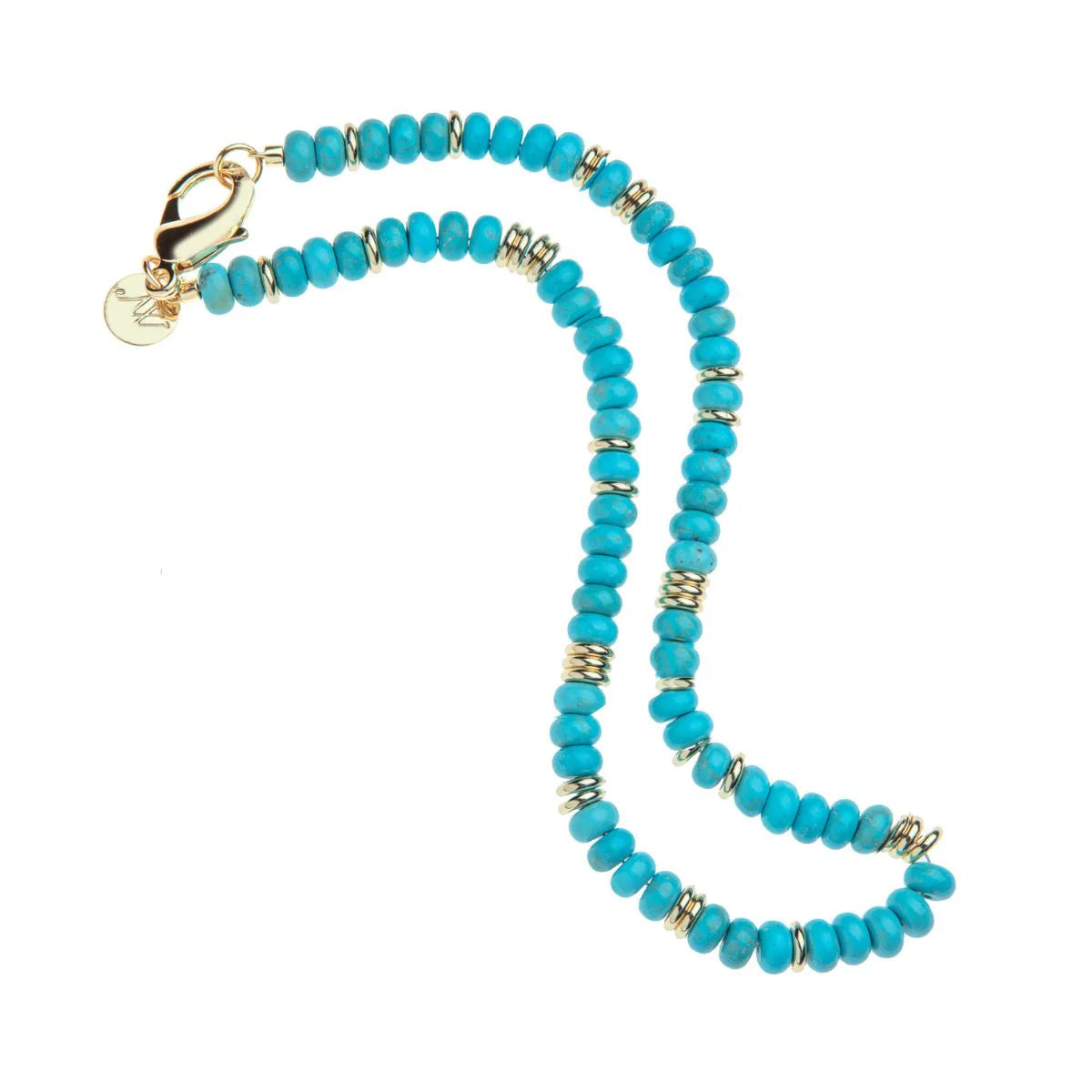 GUMDROP BEADED NECKLACE - TURQUOISE