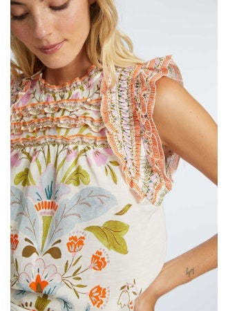 CABALLERO MICHELINE VINTAGE FLORAL TOP