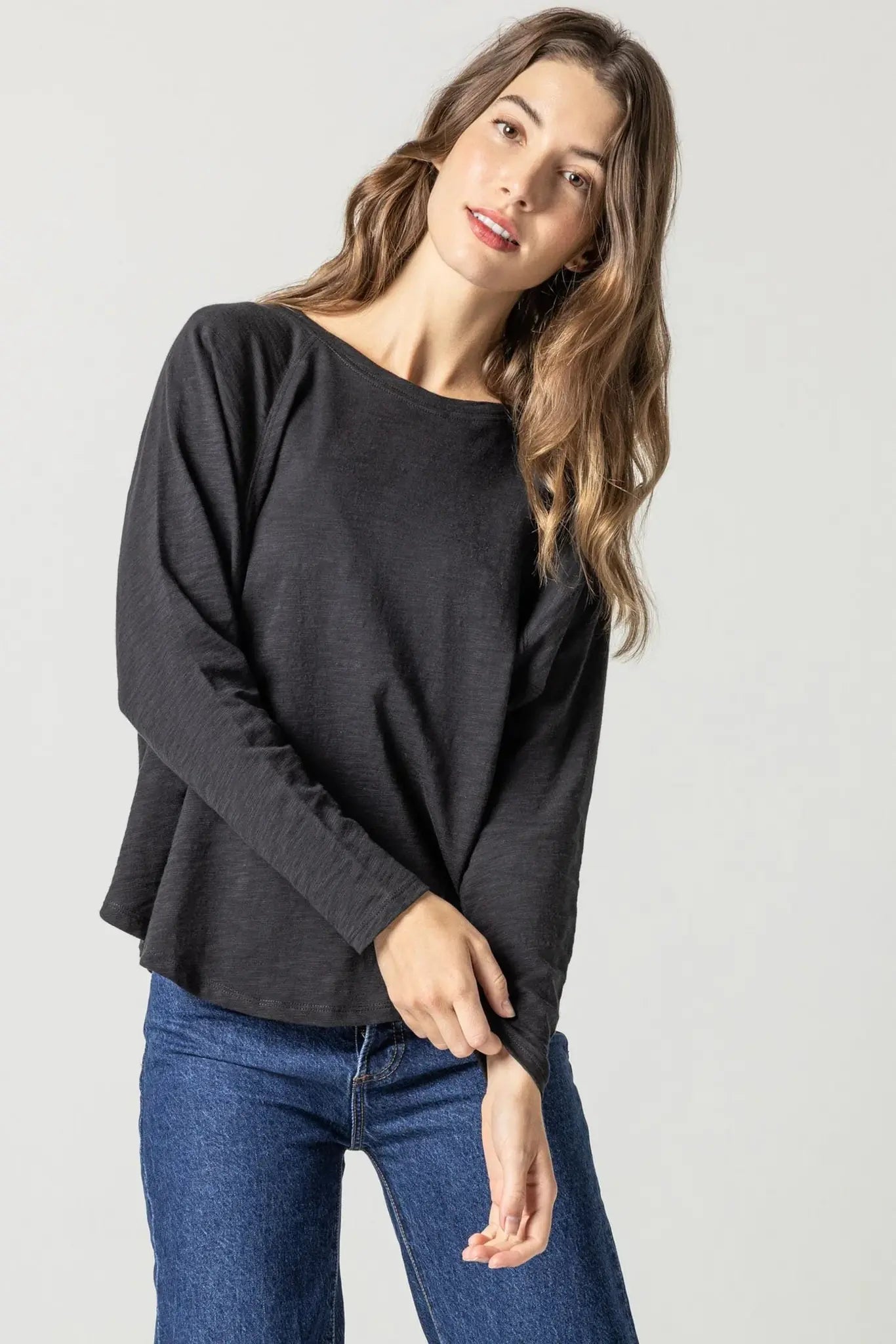 LONG SLEEVE GUSSET BOATNECK