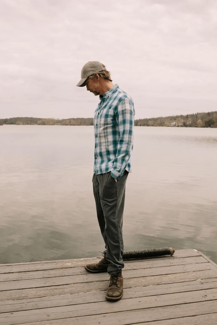 BRIAN WASHED TWILL PLAID SHIRT