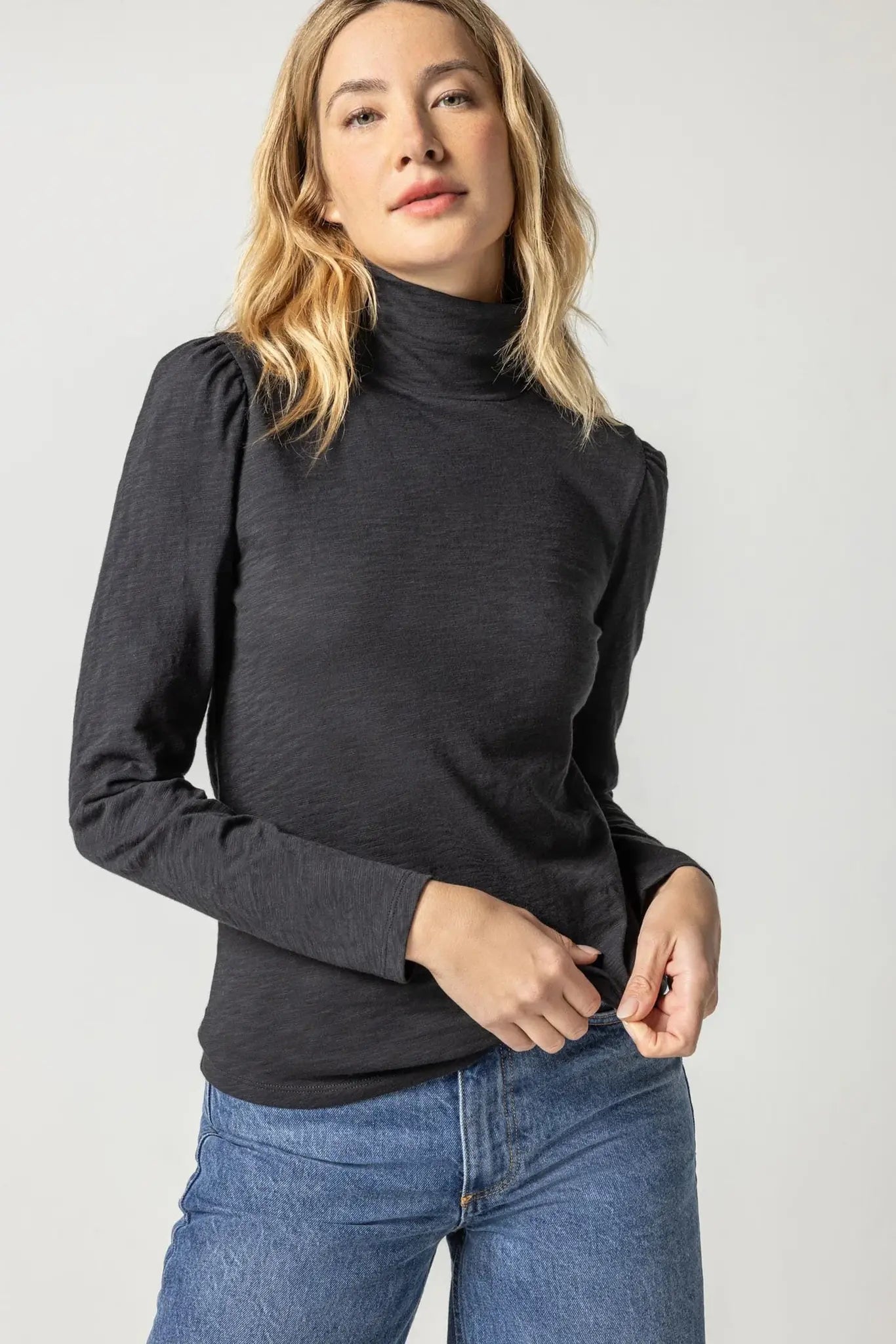 Puff sleeve turtleneck best sale