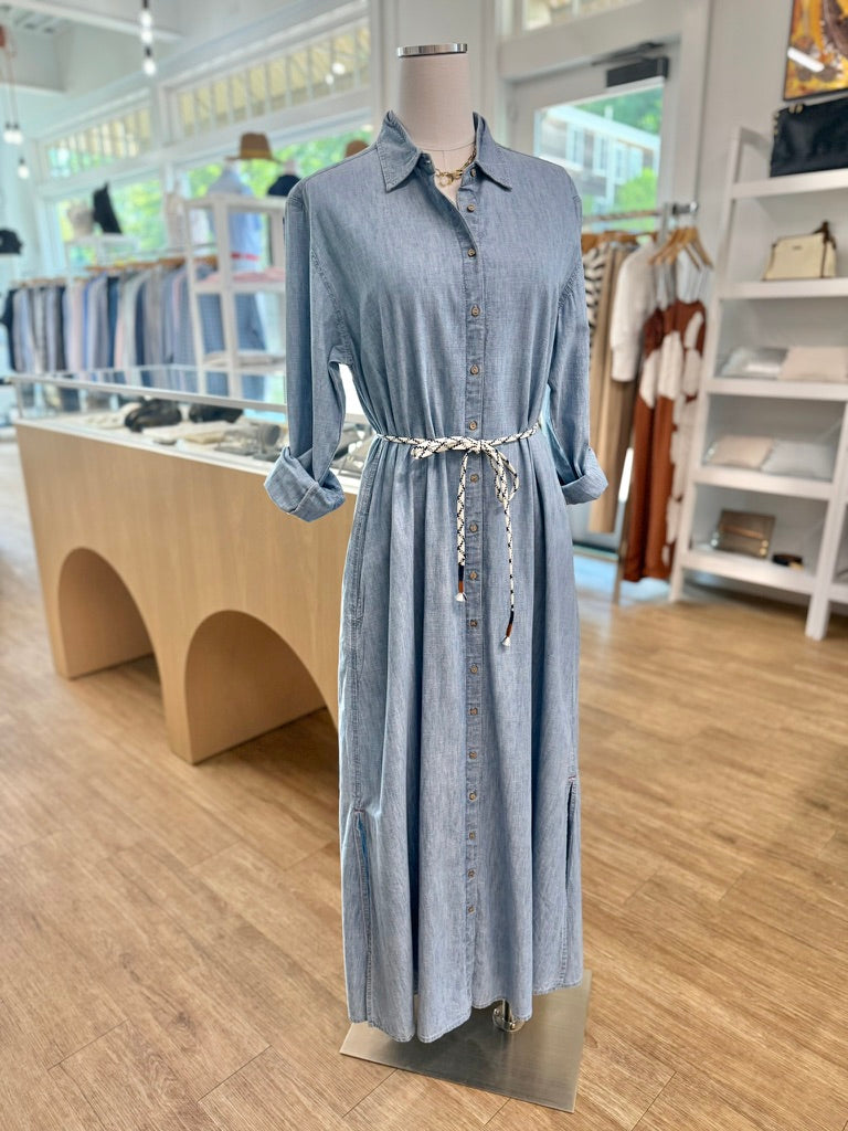 BOWEN DRESS - DUSTY BLUE
