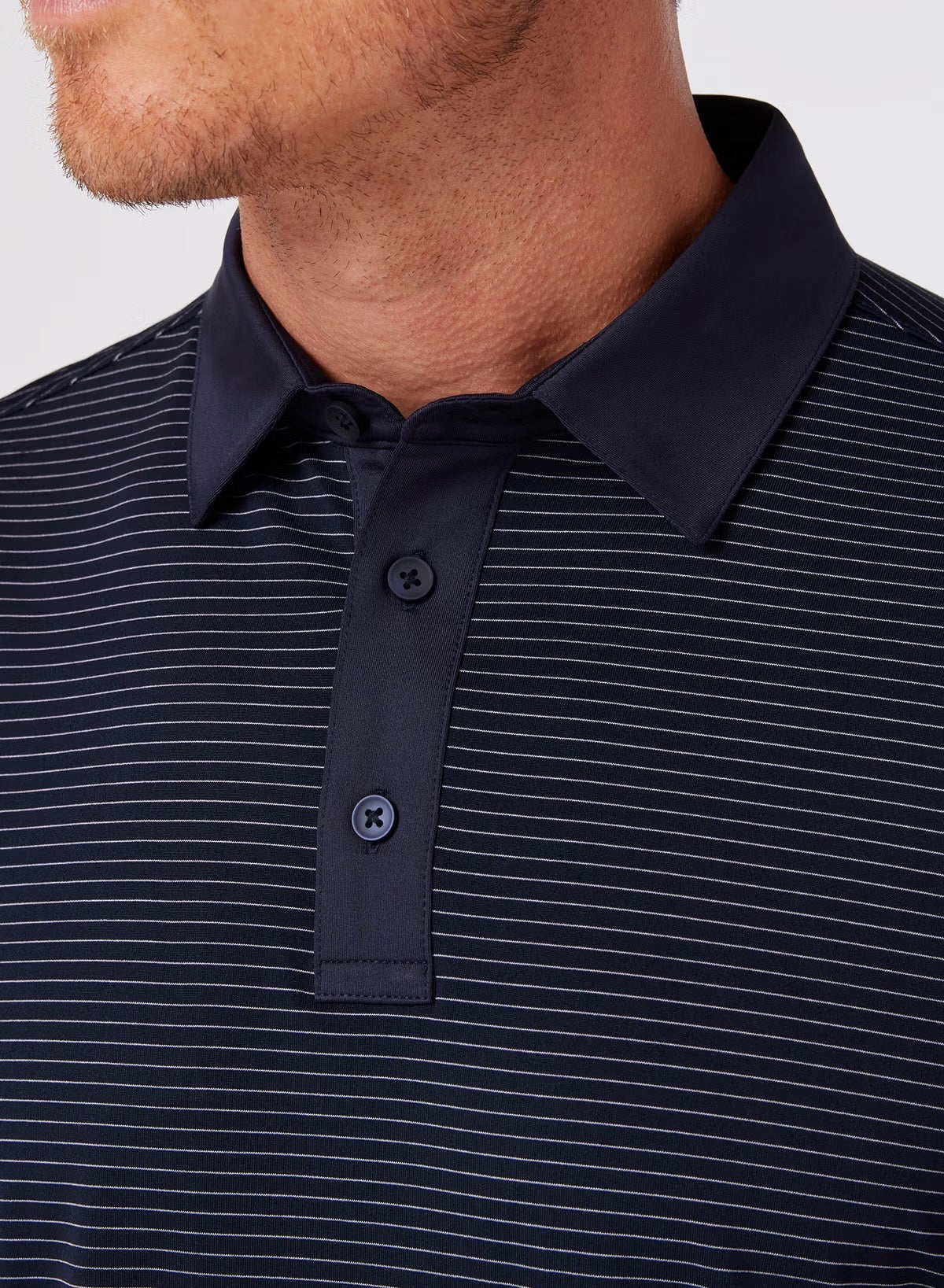 VERSA POLO - NVY LAV STRIPE