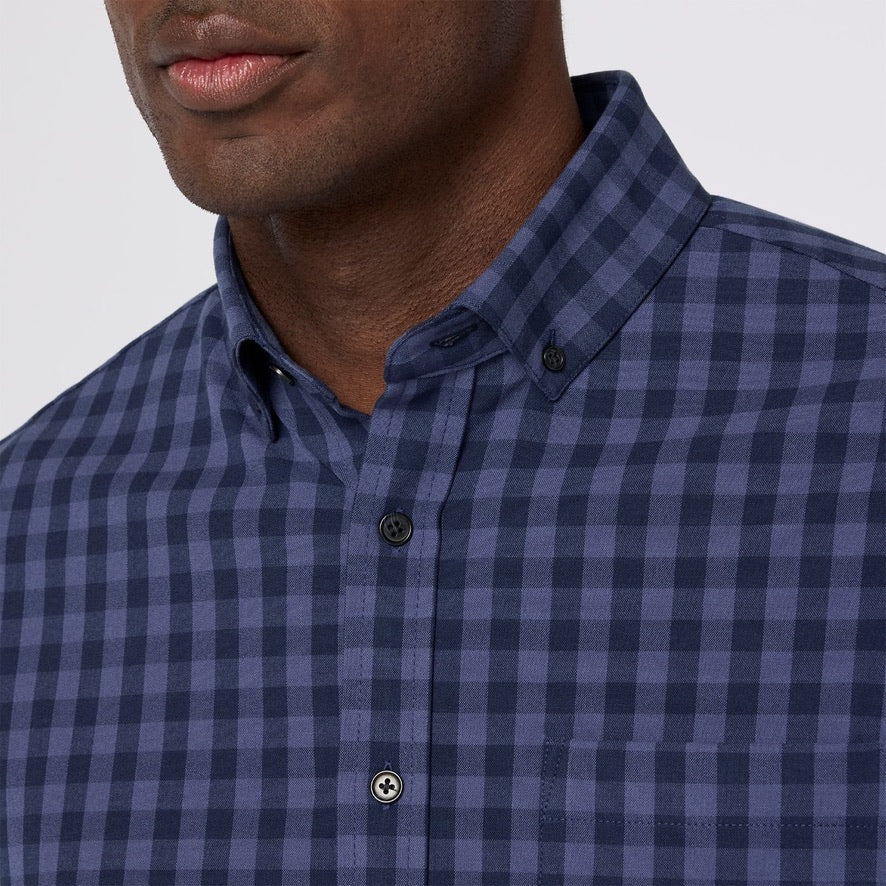 CITY FLANNEL - NAVY HAYES GINGHAM