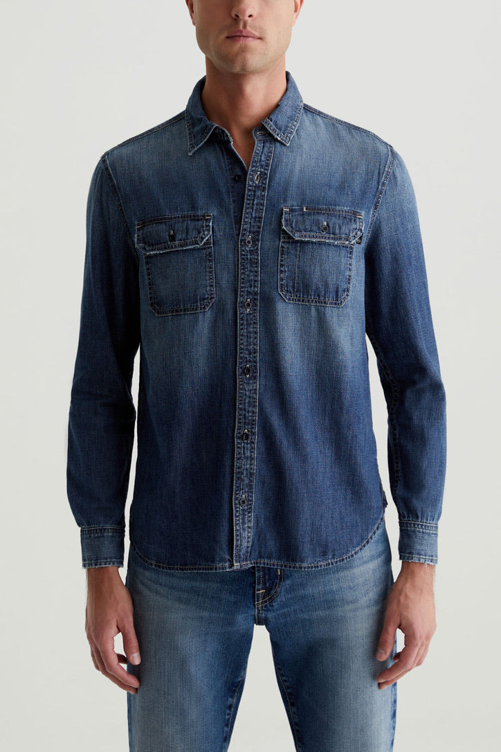 AG JEANS AIDEN UTILITY SHIRT DANA COVE