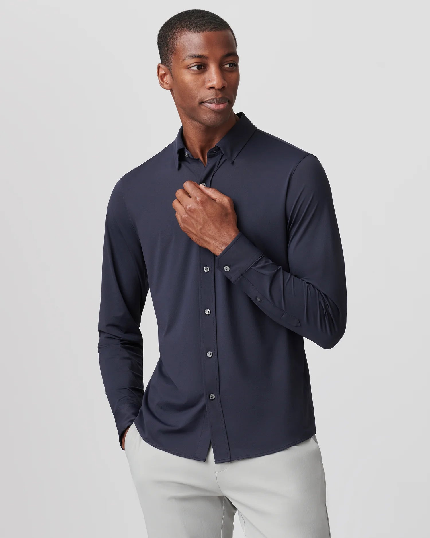 Rhone Men's Commuter Slim-Fit Shirt - Navy - Size Medium Rhone Men's Commuter Slim-Fit Shirt - Navy - Size Medium
