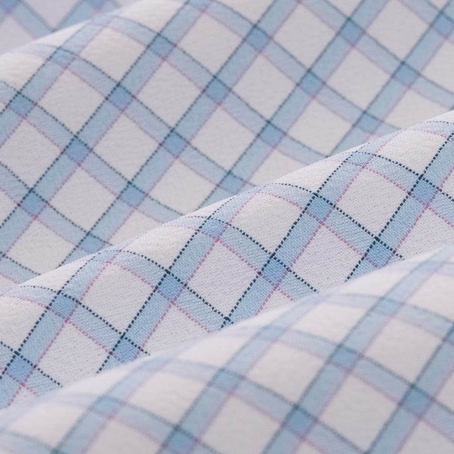 mizzen + main LEEWARD NO TUCK LIGHT BLUE ADAM PLAID