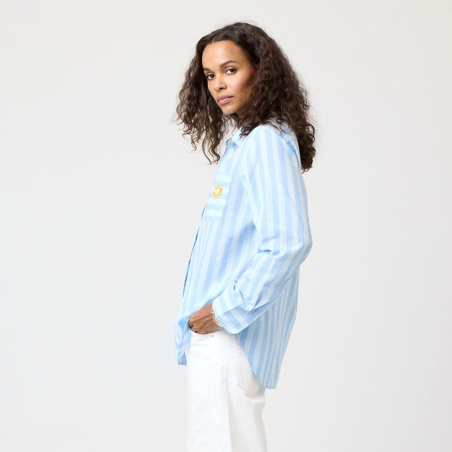 kerri rosenthal MIA STRIPE POSITANO SHIRT