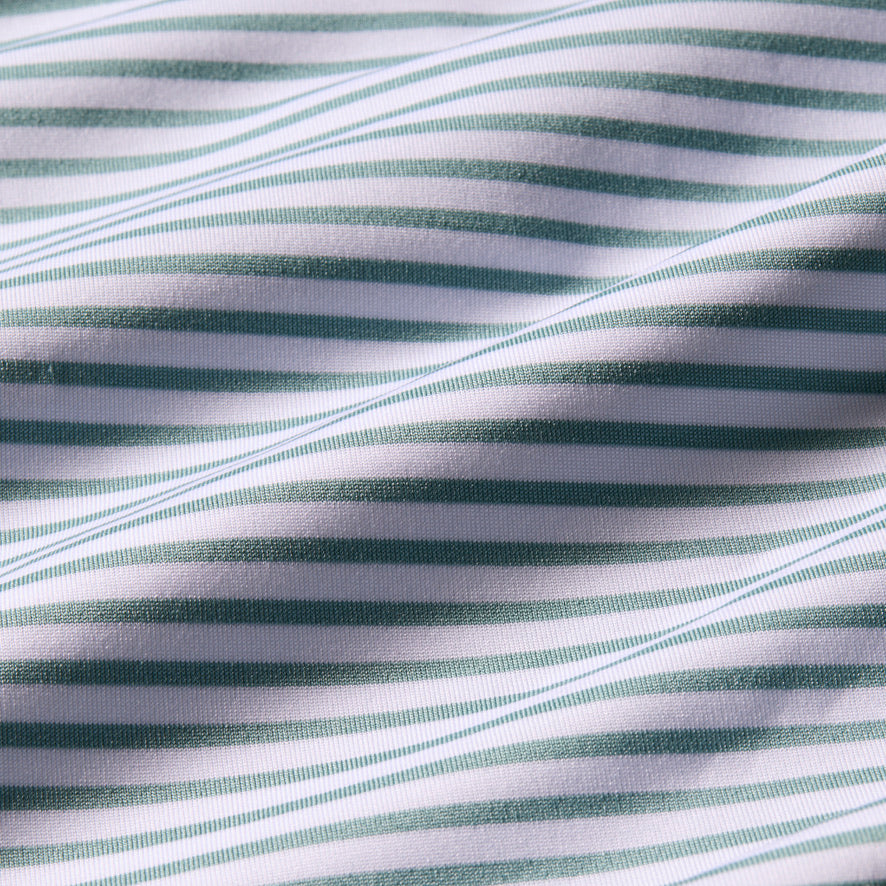 MIZZEN + MAIN VERSA POLO PALE BALSAM STRIPE