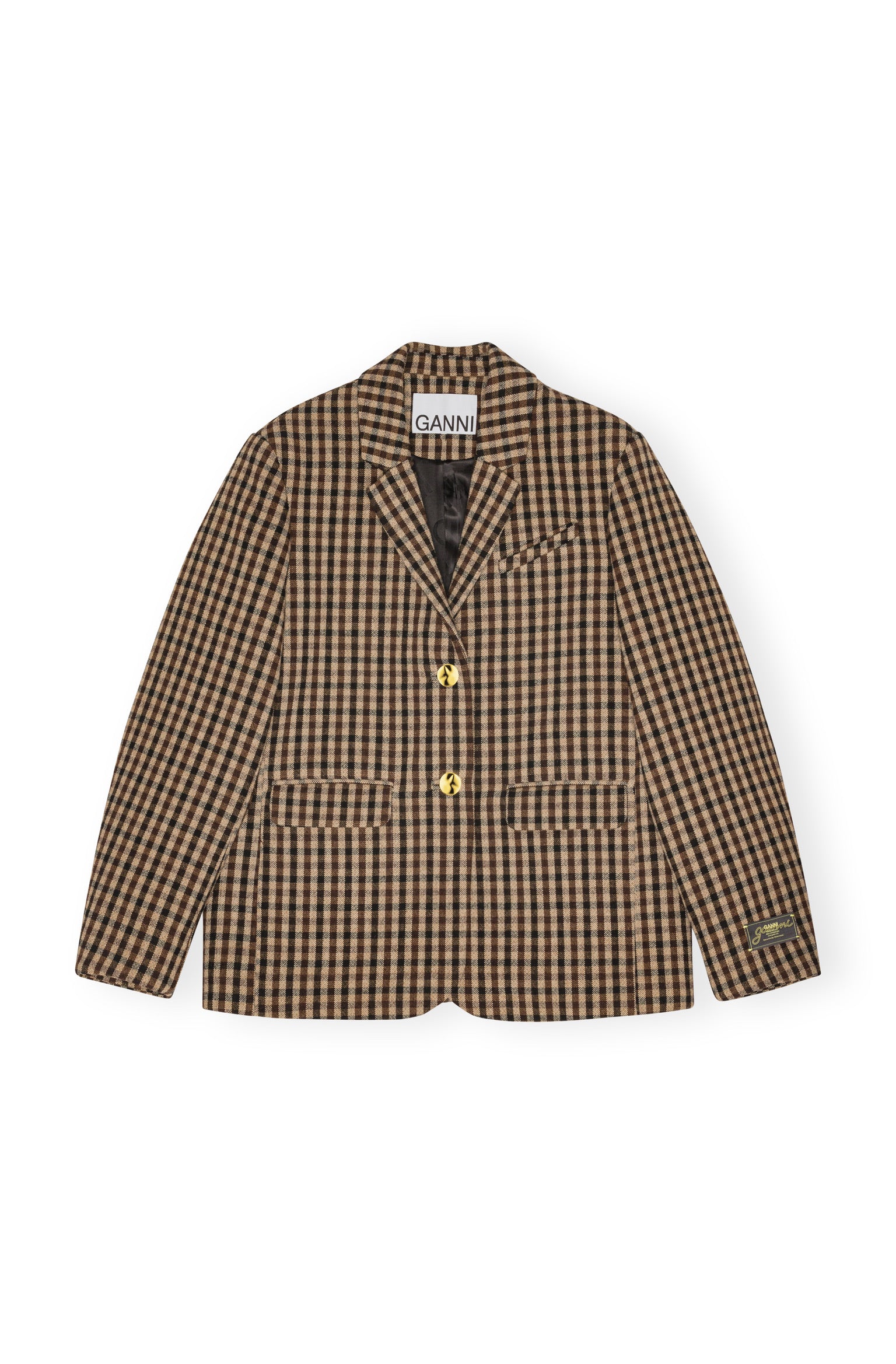 CHECK WOOL BLAZER