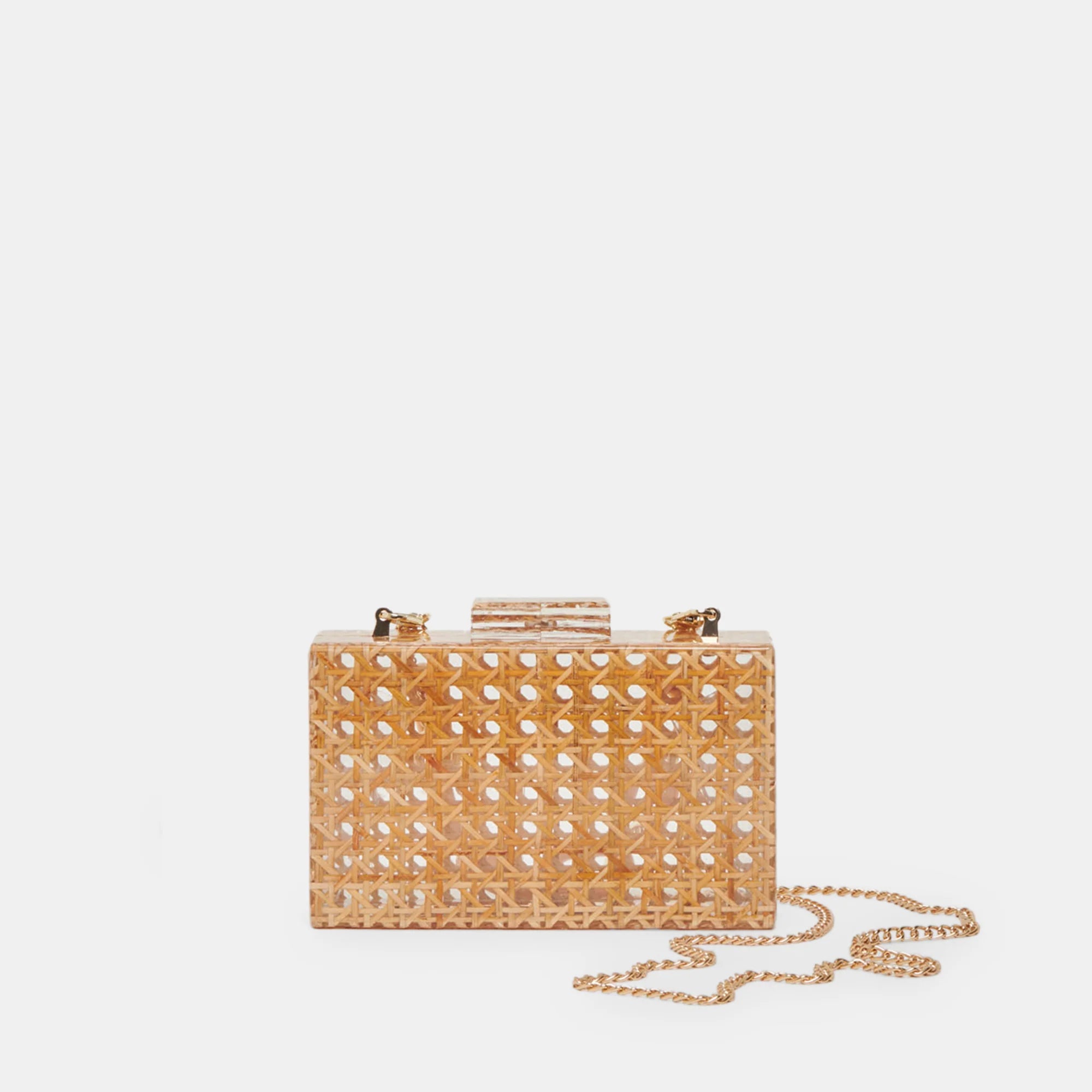 DOLCE VITA CANE RAFFIA CLUTCH