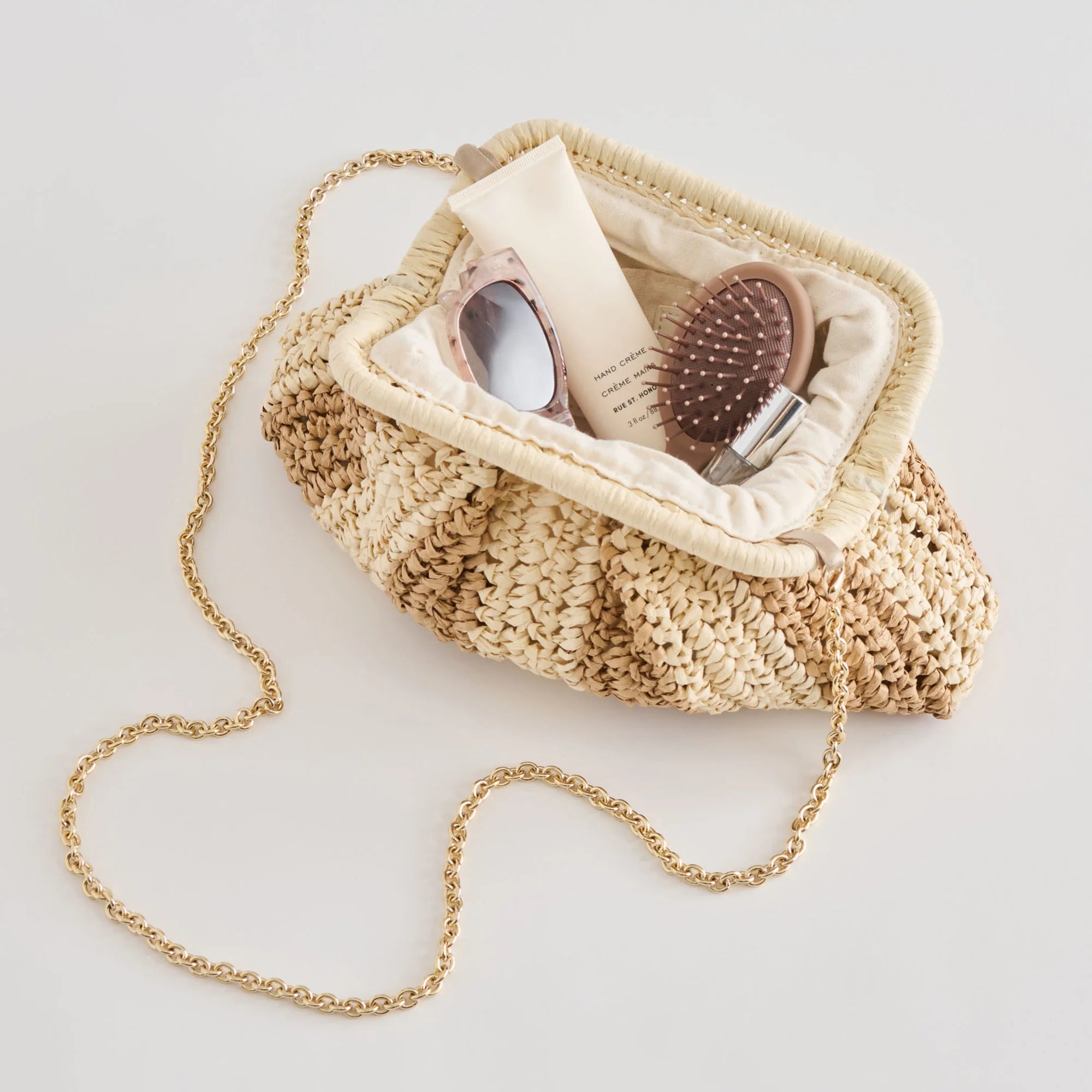 DOLCE VITA HYDRA RAFFIA CLUTCH