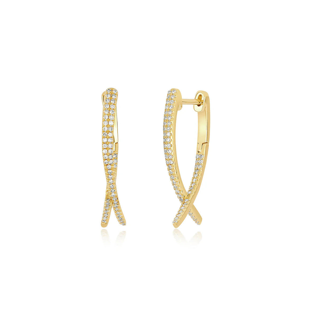 DIAMOND LOOP HOOP EARRING EF-61326