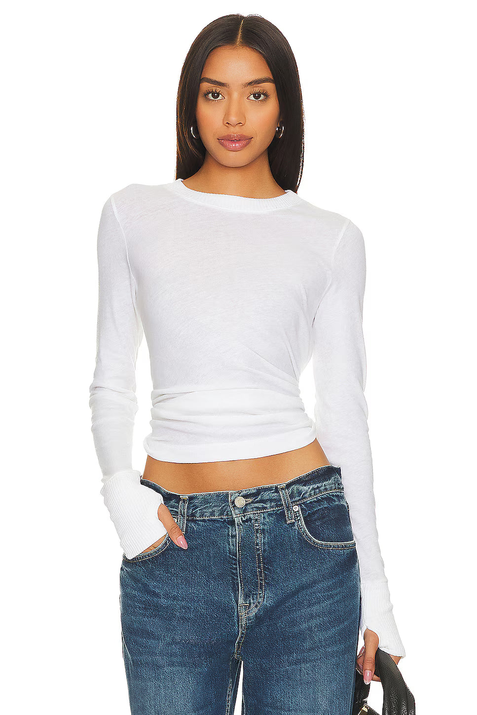 CASHMERE EASY CUFFED CREW