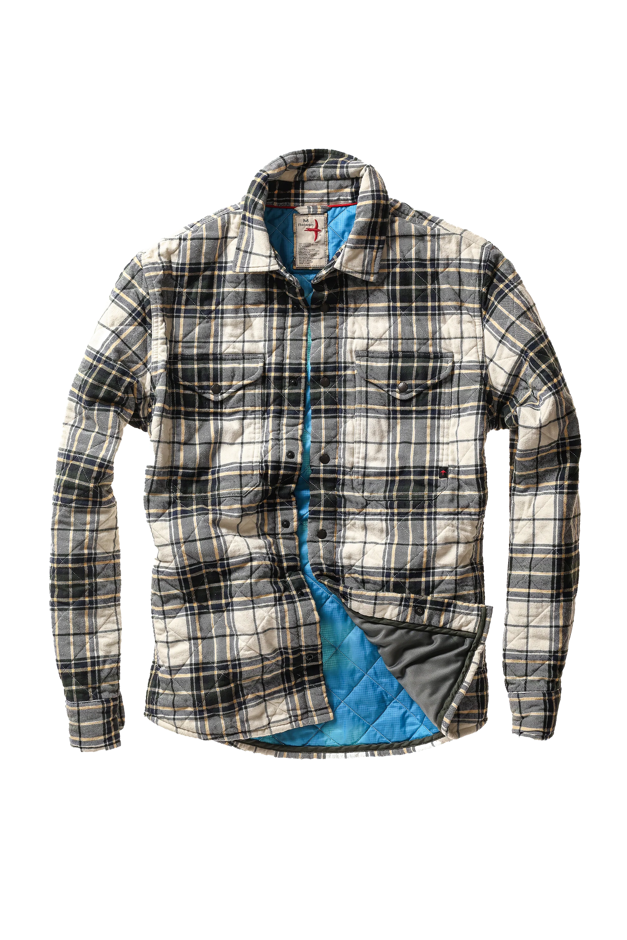 RELWEN QUILTED FLANNEL SHIRT JACKET