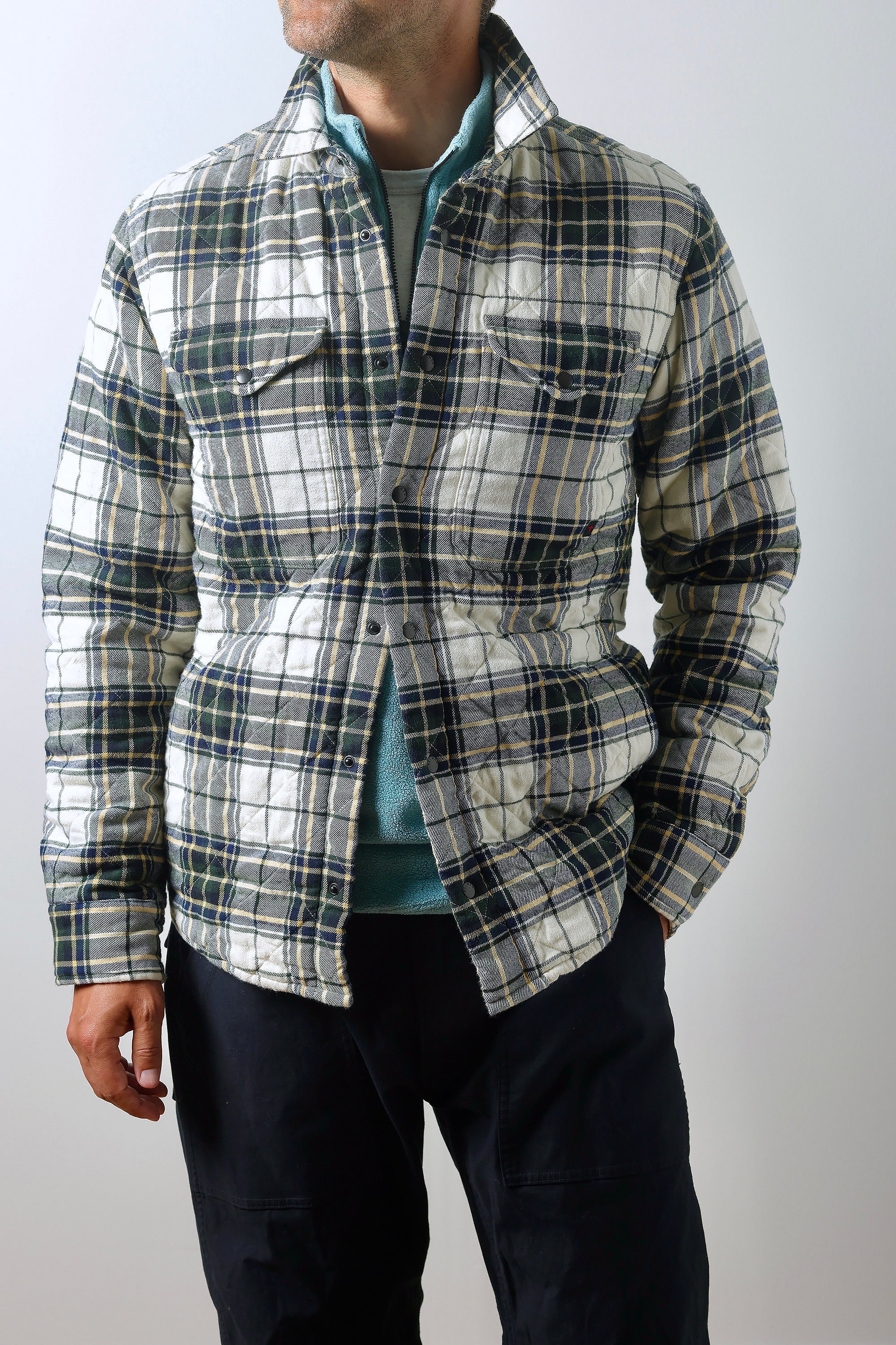 QUILTED FLANNEL SHIRT JACKET