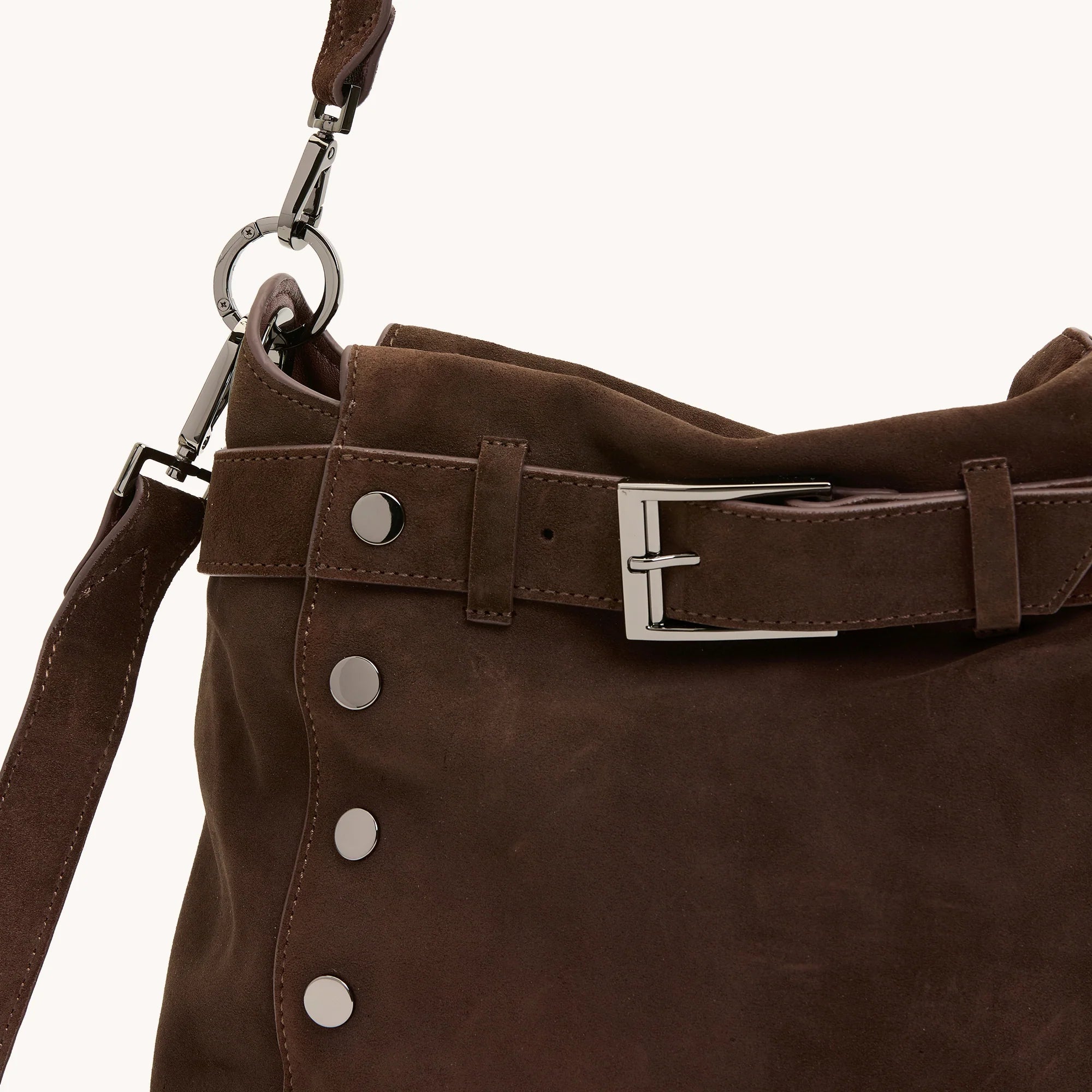 BRYANT MED - BELTED SUEDE/GM