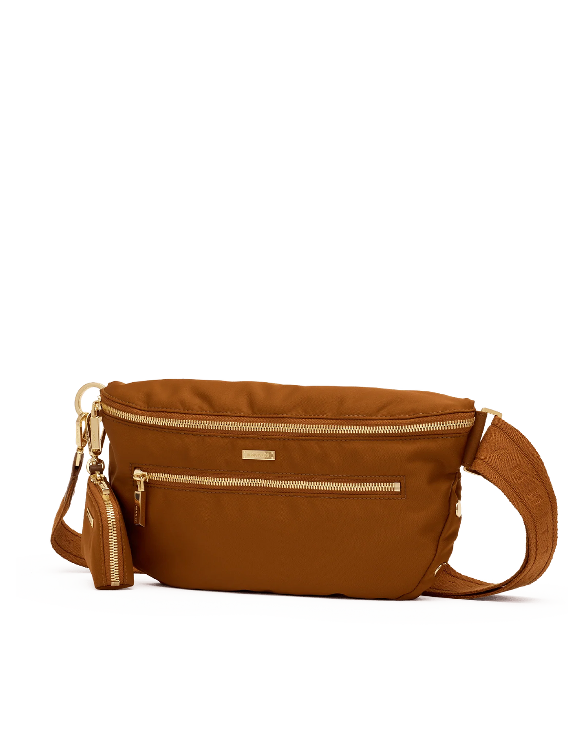 CHARLES CROSSBODY LRG - AMBER NYLON/GOLD