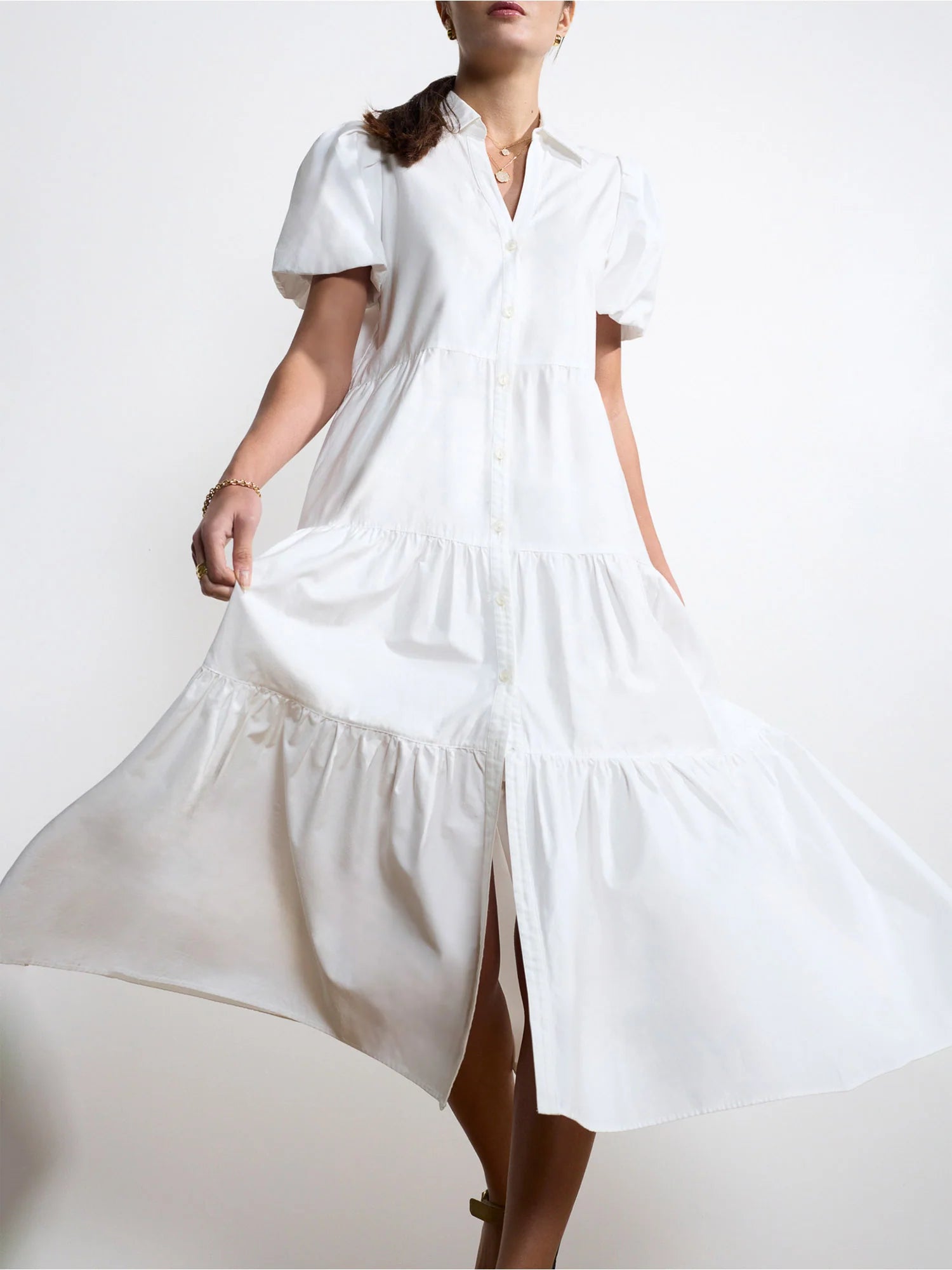 BROCHU WALKER HAVANA DRESS - ivory