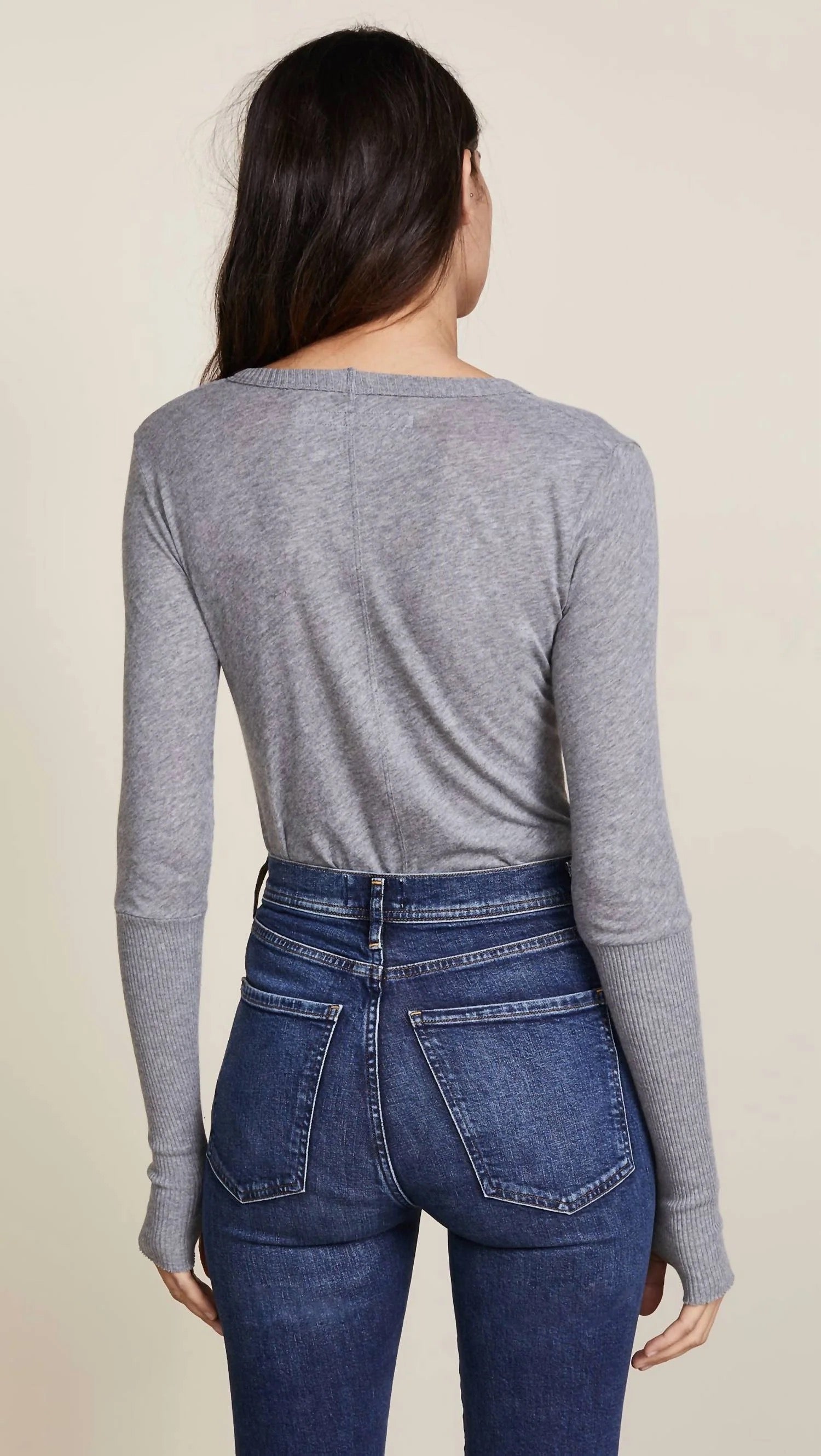 CASHMERE LONG SLEEVE V