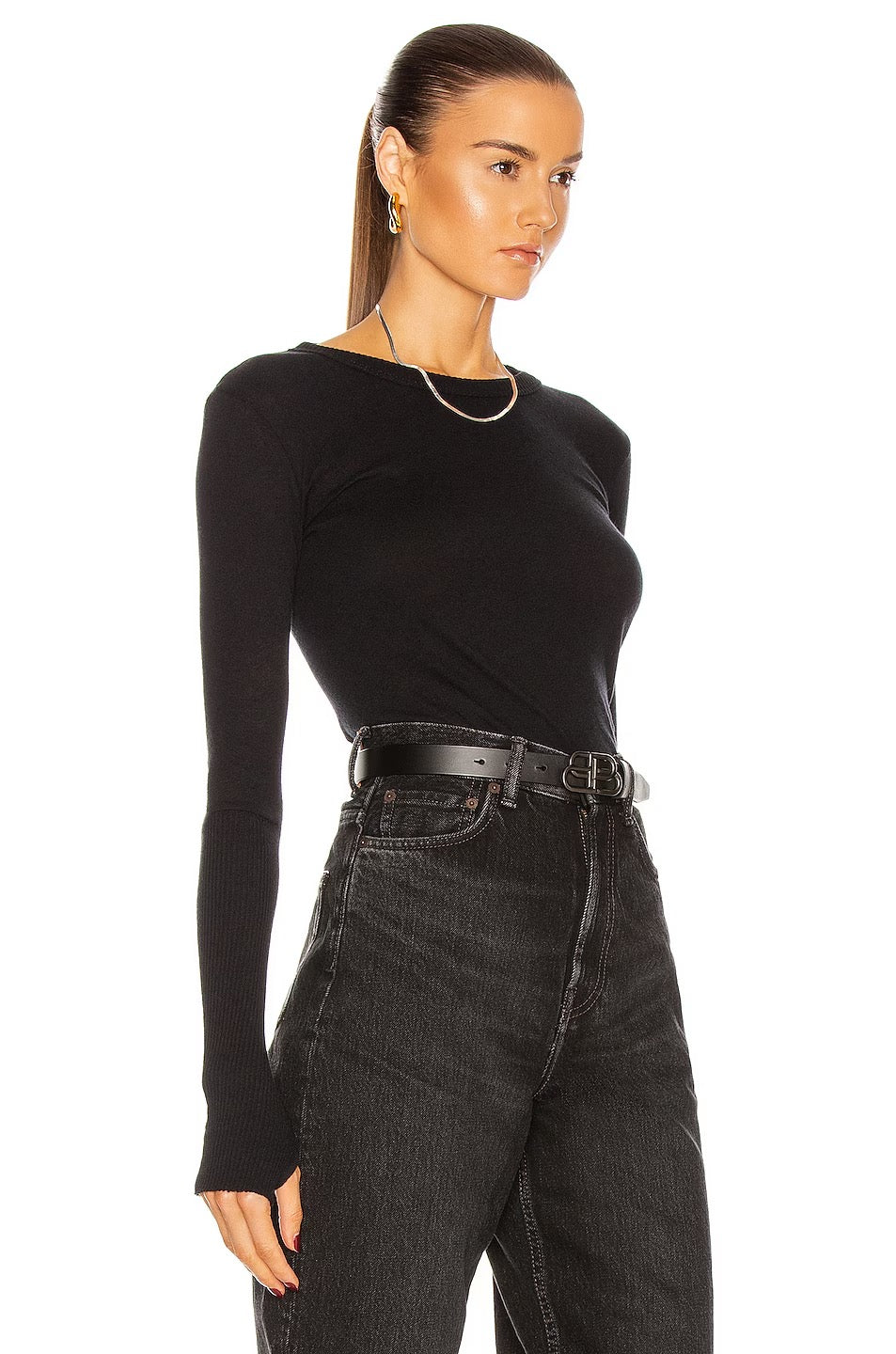 CASHMERE CREW LONG SLEEVE