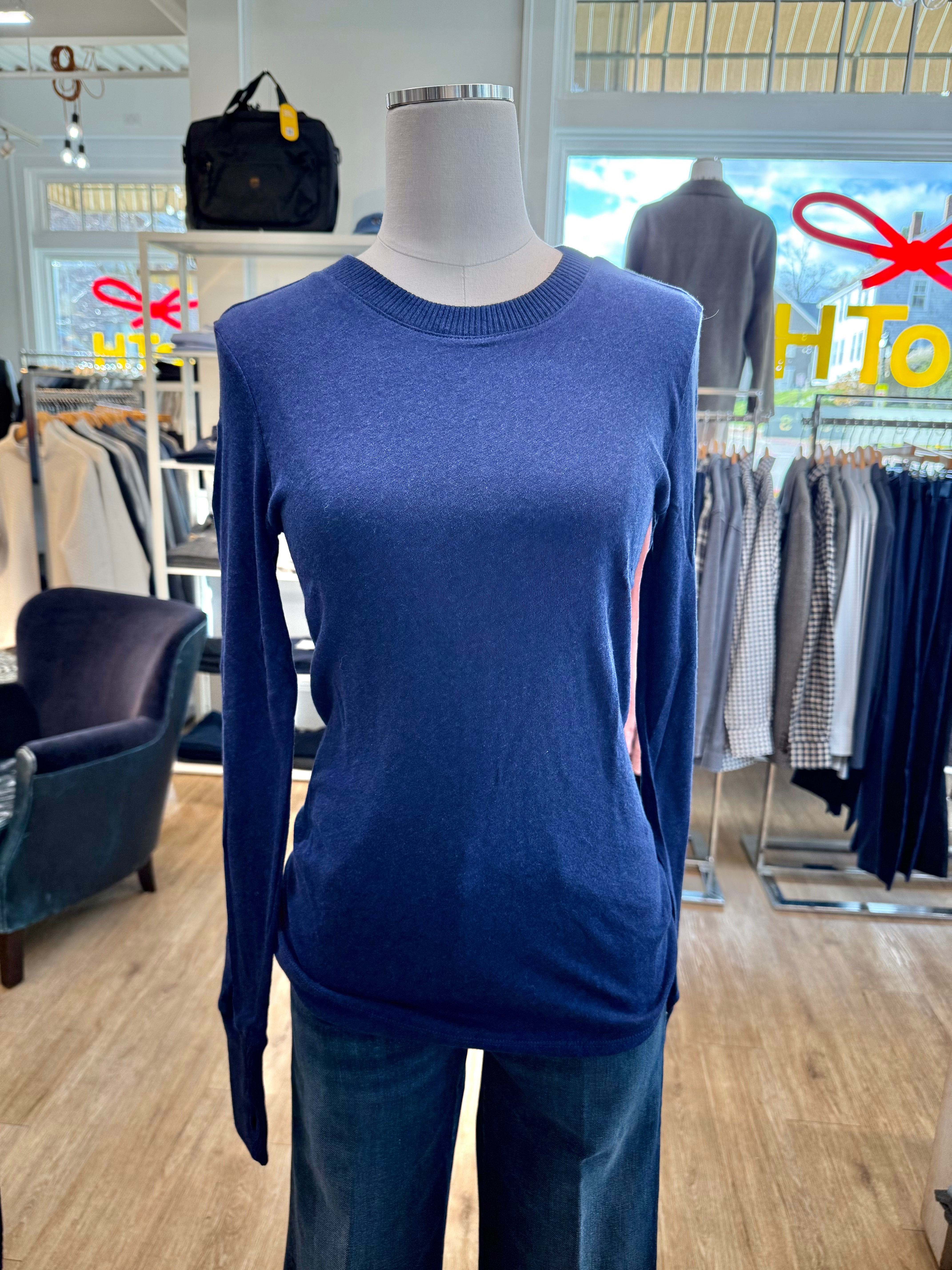 CASHMERE EASY CUFFED CREW