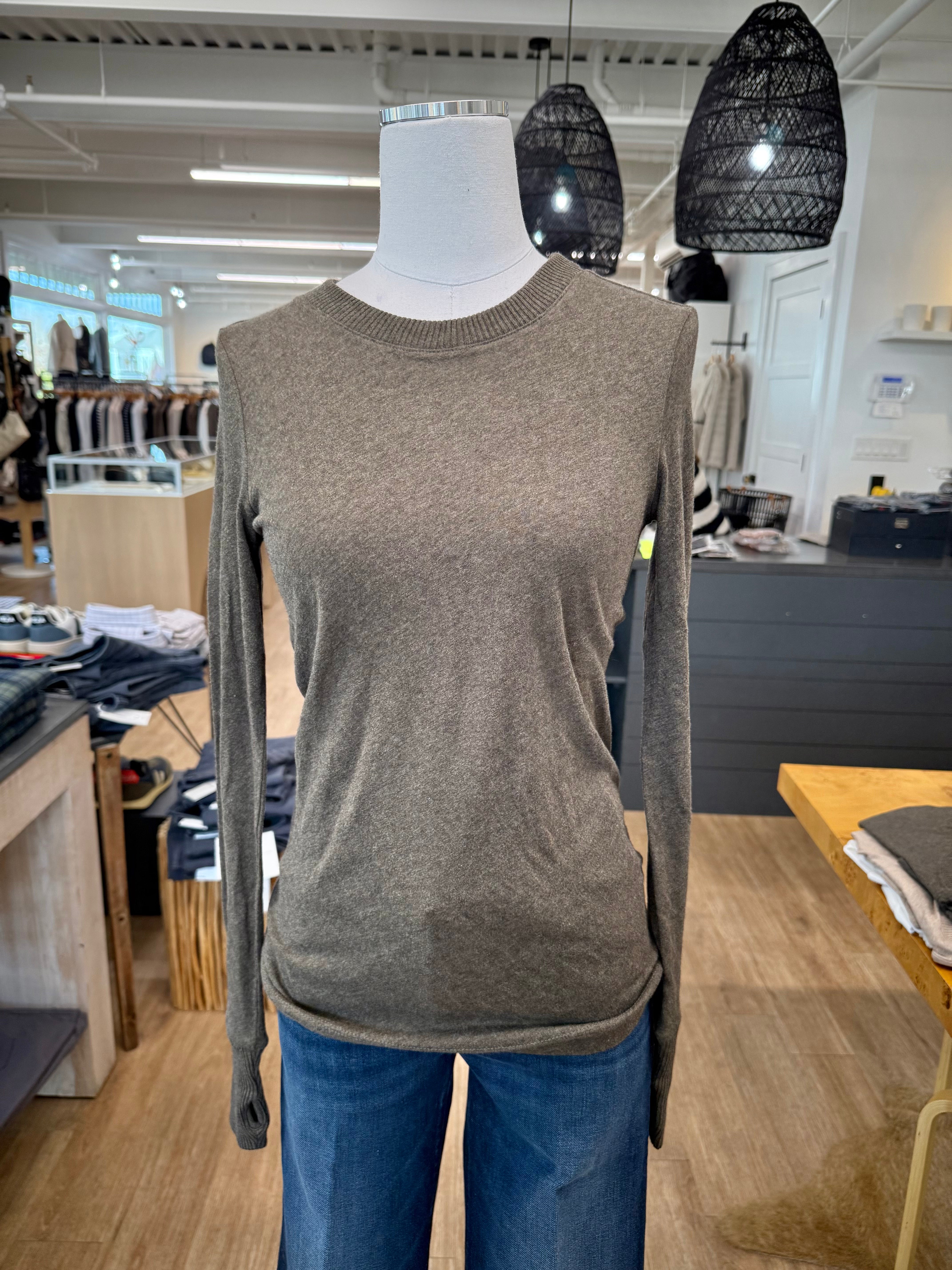 CASHMERE EASY CUFFED CREW