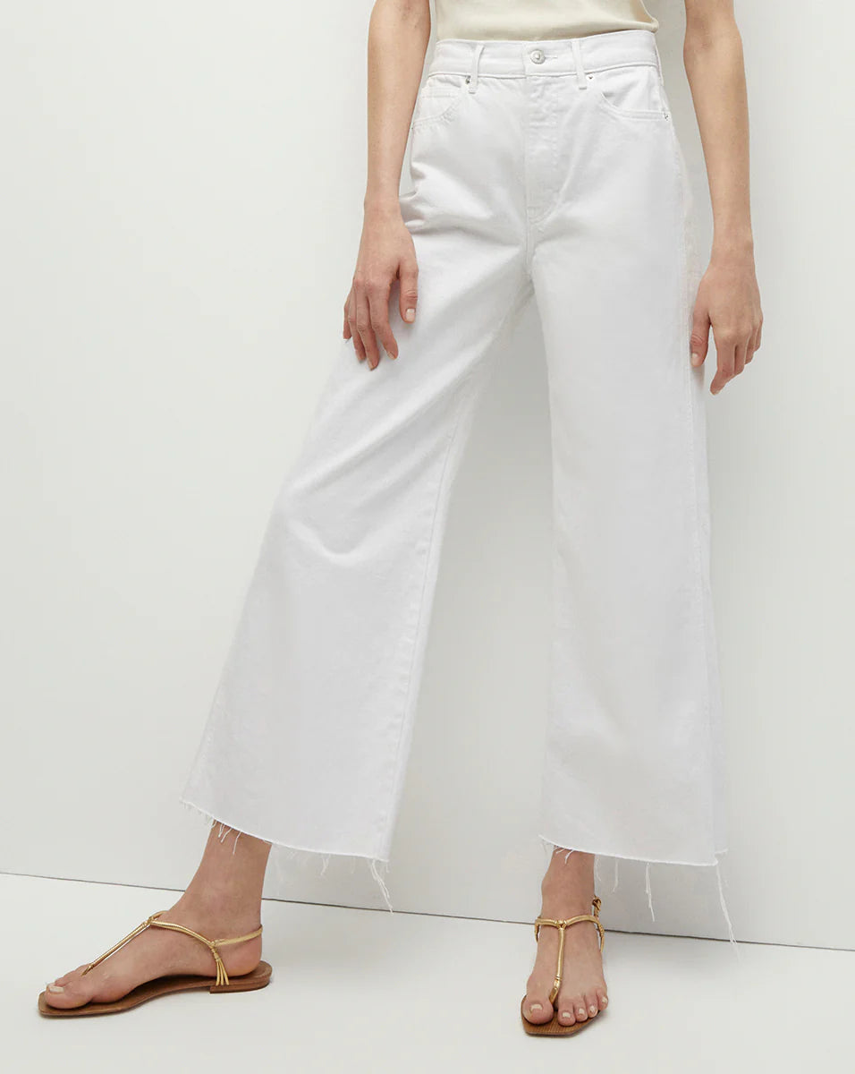 VERONICA BEARD TAYLOR CROPPED HIGH RISE WIDE LEG
