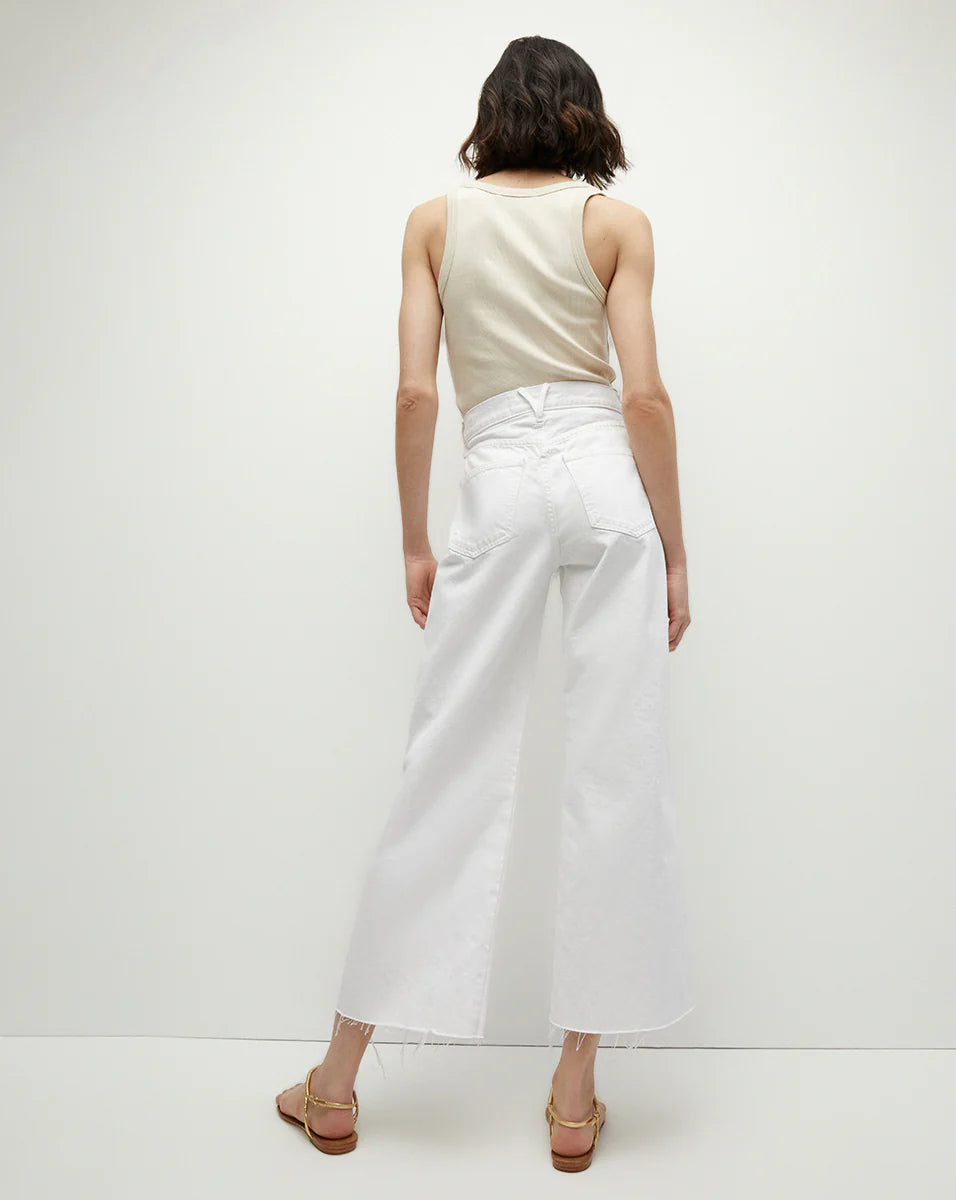 VERONICA BEARD TAYLOR CROPPED HIGH RISE WIDE LEG
