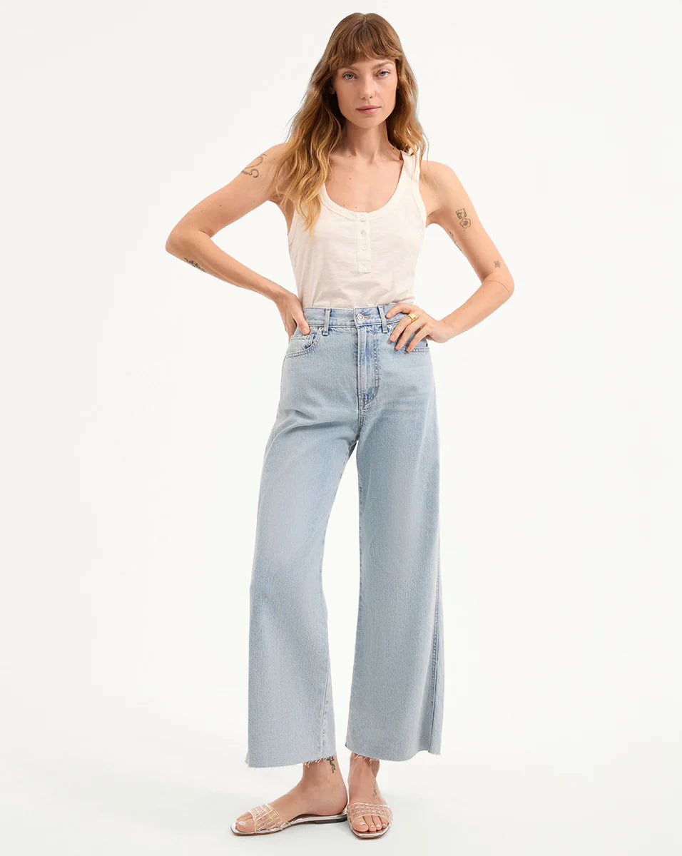 VERONICA BEARD TAYLOR CROPPED HIGH RISE WIDE LEG