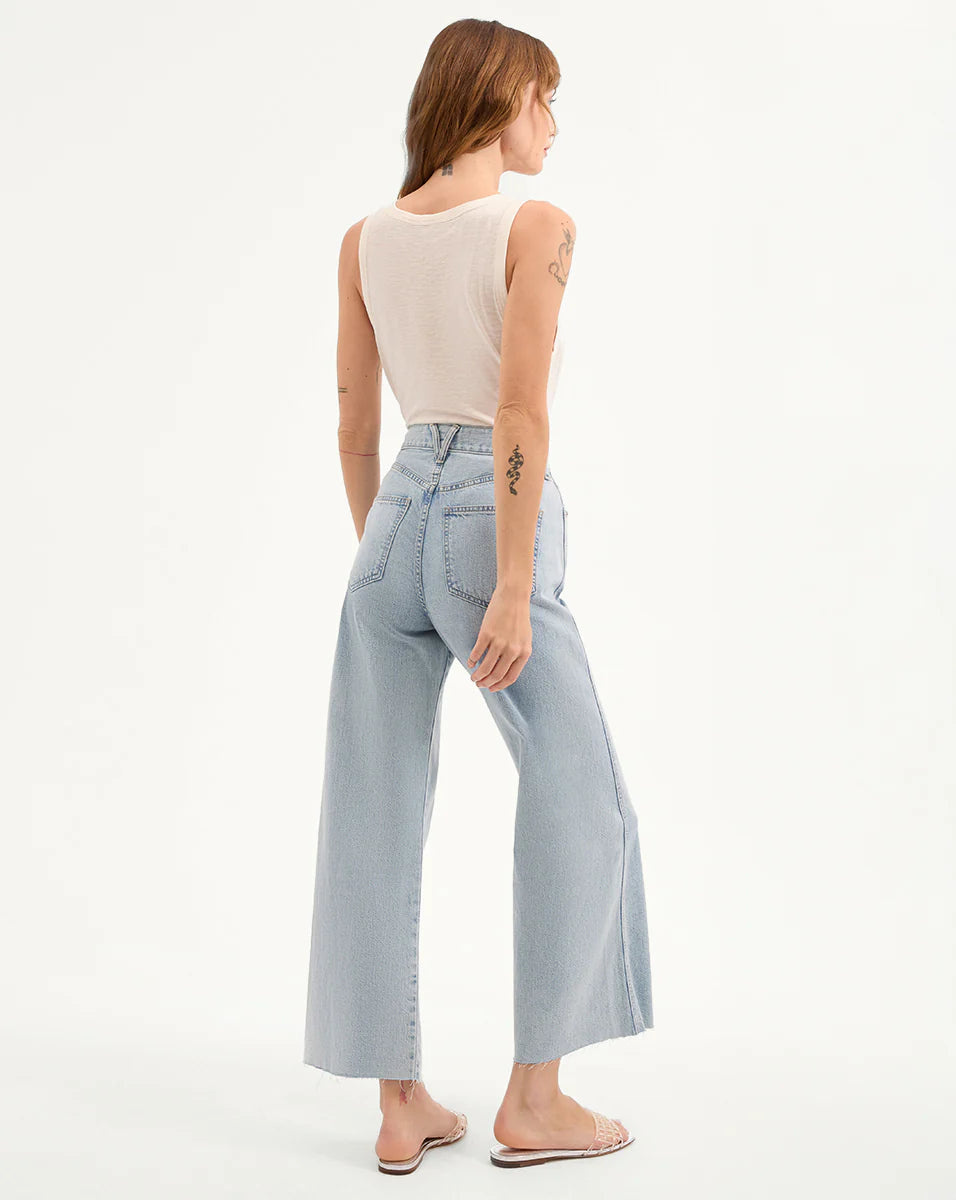 VERONICA BEARD TAYLOR CROPPED HIGH RISE WIDE LEG