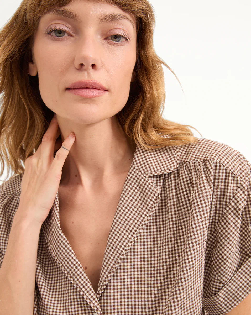 VERONICA BEARD Ilene Gingham Button-Down Shirt