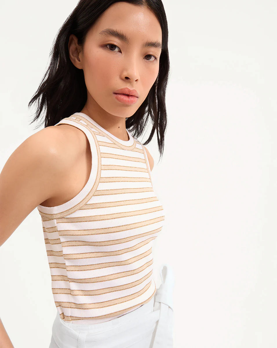VERONICA BEARD CROPPED JORDYN TANK