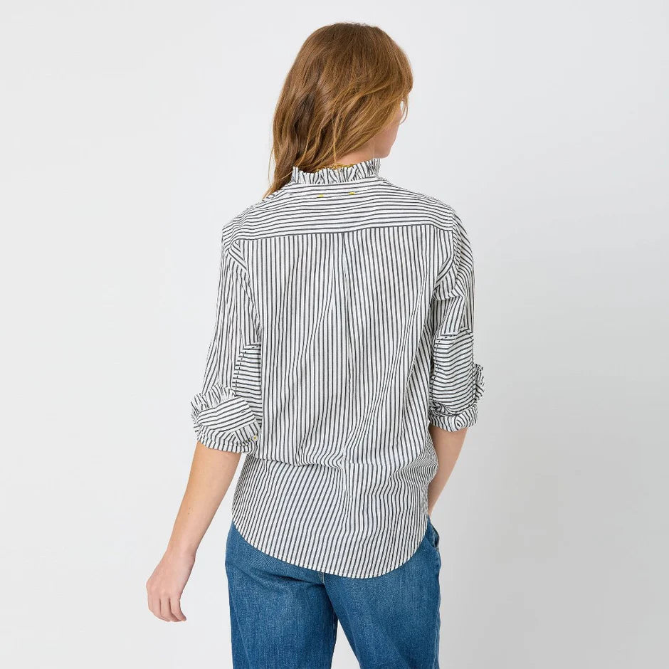 kerri rosenthal MIA RUFFLES - BLACK stripe