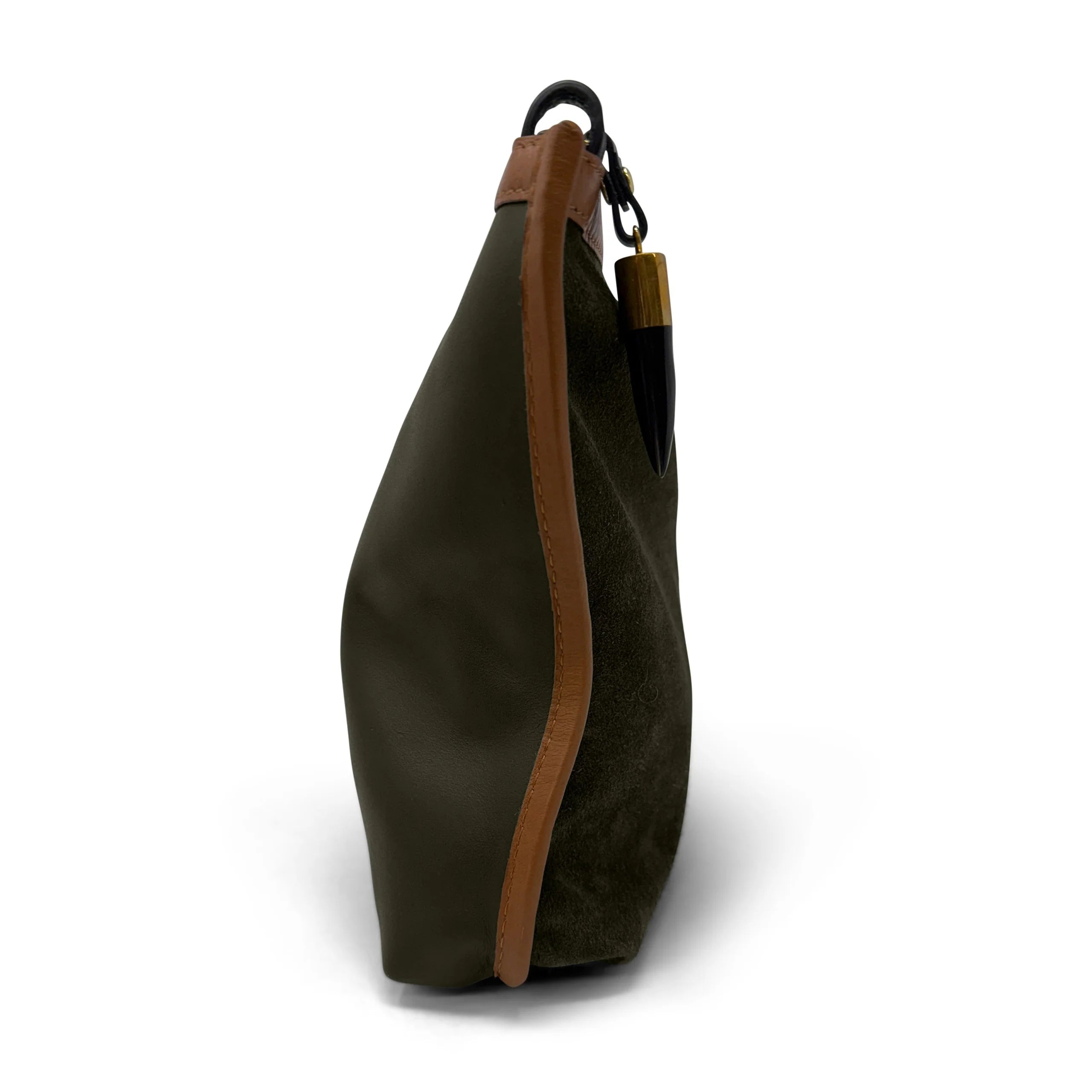 MABEL CLUTCH - OLIVE SUEDE
