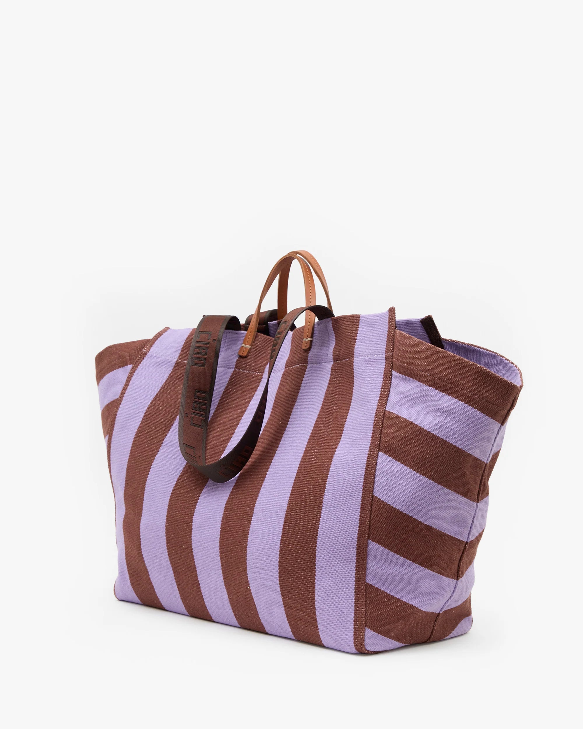 LA CÔTE TOTE - JACARDA HAZELNUT STRIPE