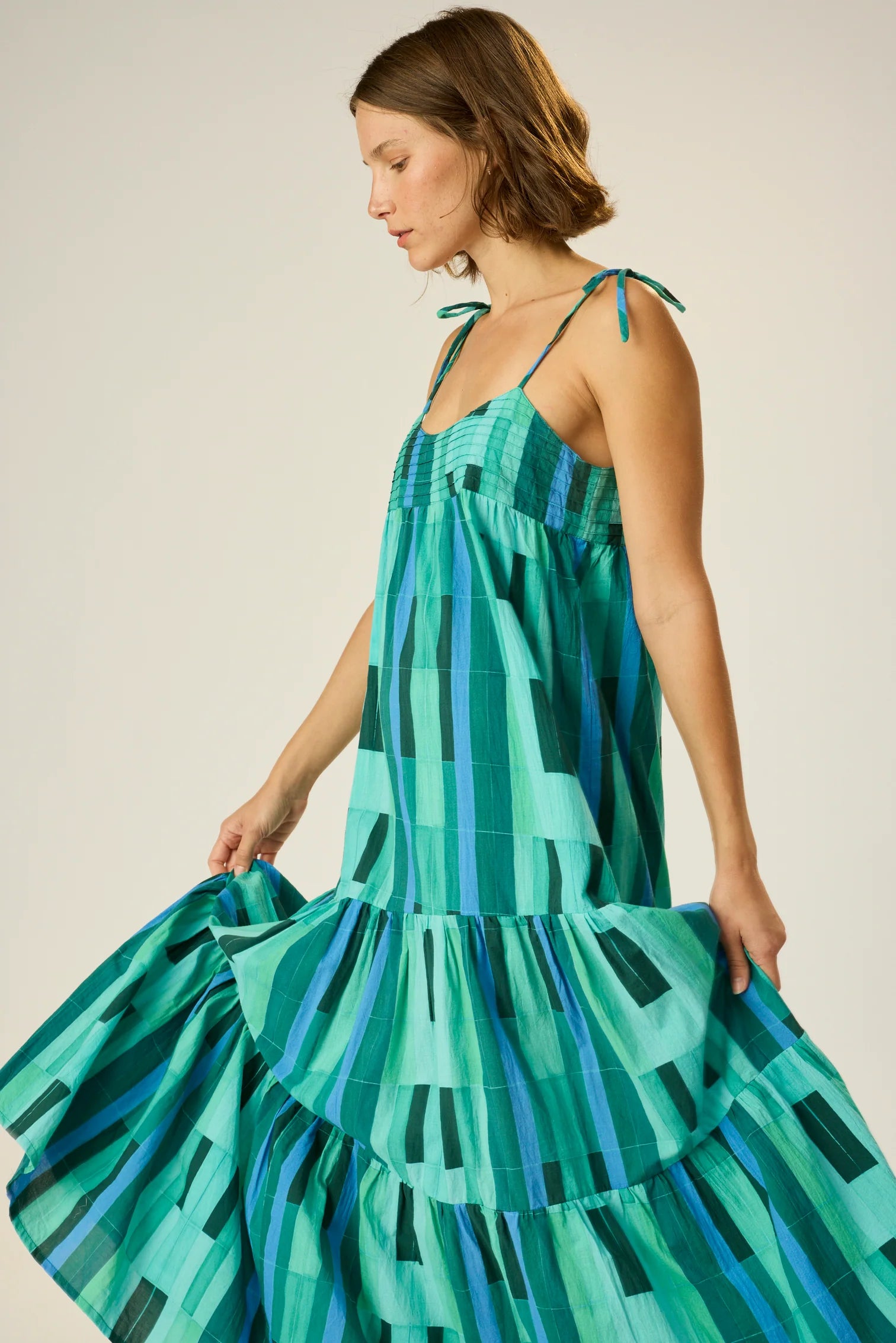 NATALIE MARTIN MELANIE DRESS GREEN SEA GLASS
