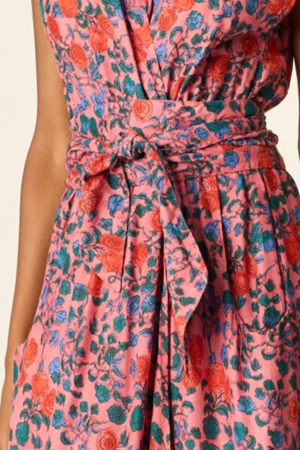 NATALIE MARTIN FIORE MAXI WITH SASH ROSE BANDANA