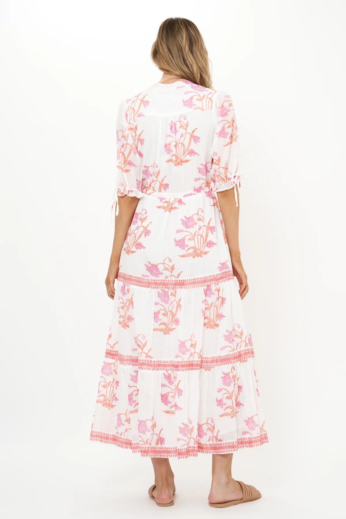 OLIPHANT CINCHED PINTUCK MAXI OSTUNI CORAL