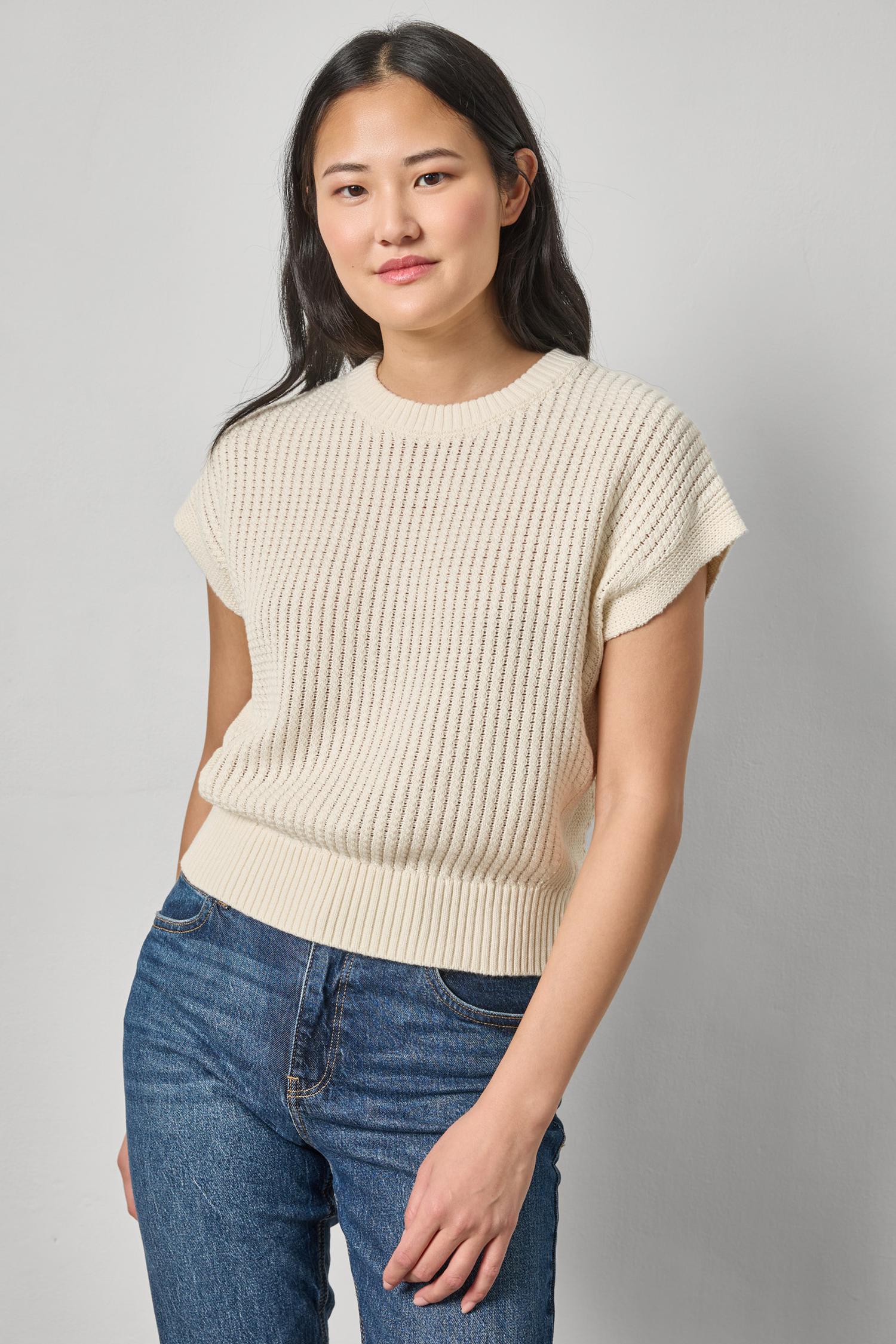 TEXTURED WEDGE SWEATER