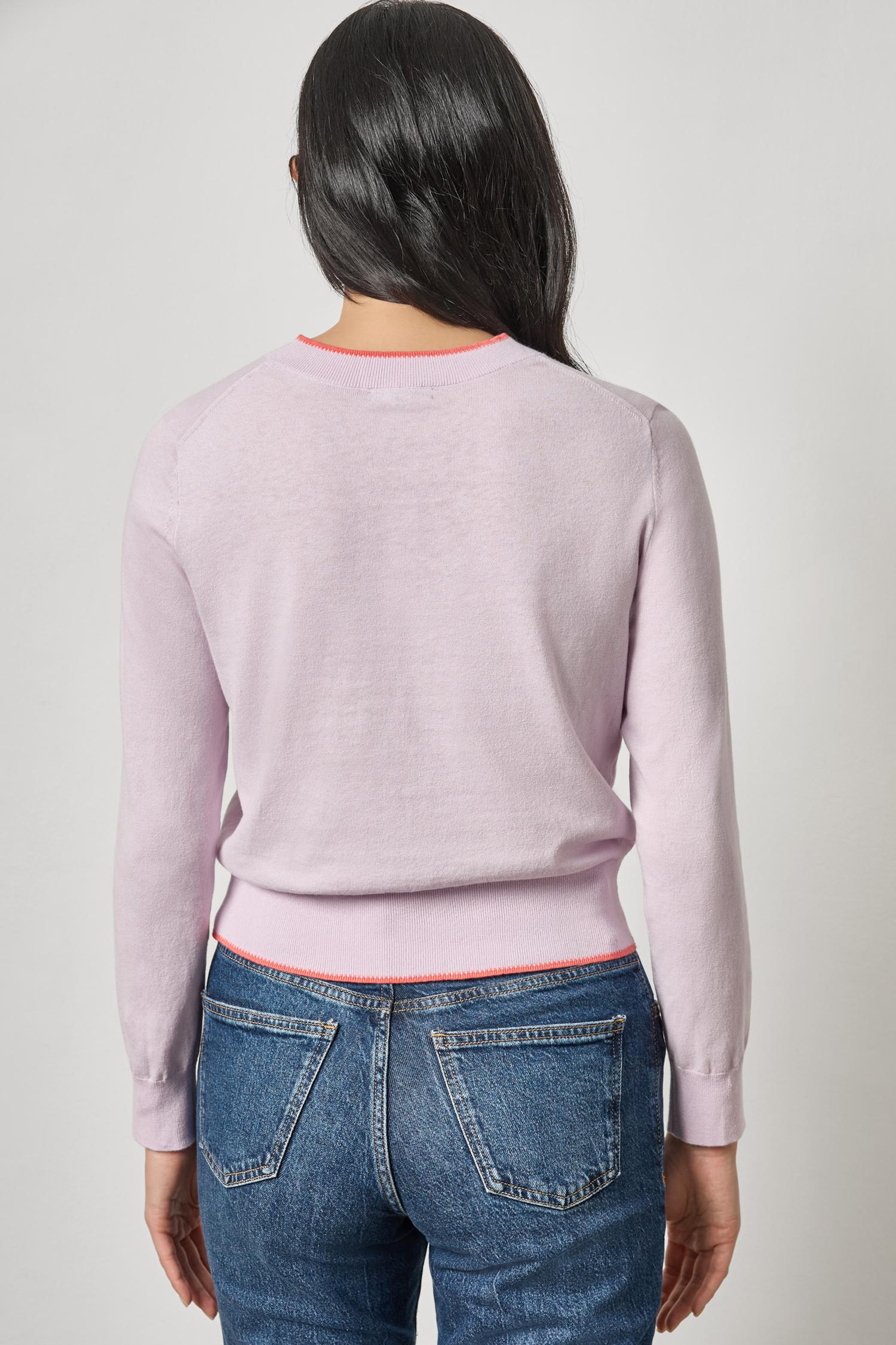 PICOT EDGE CREWNECK