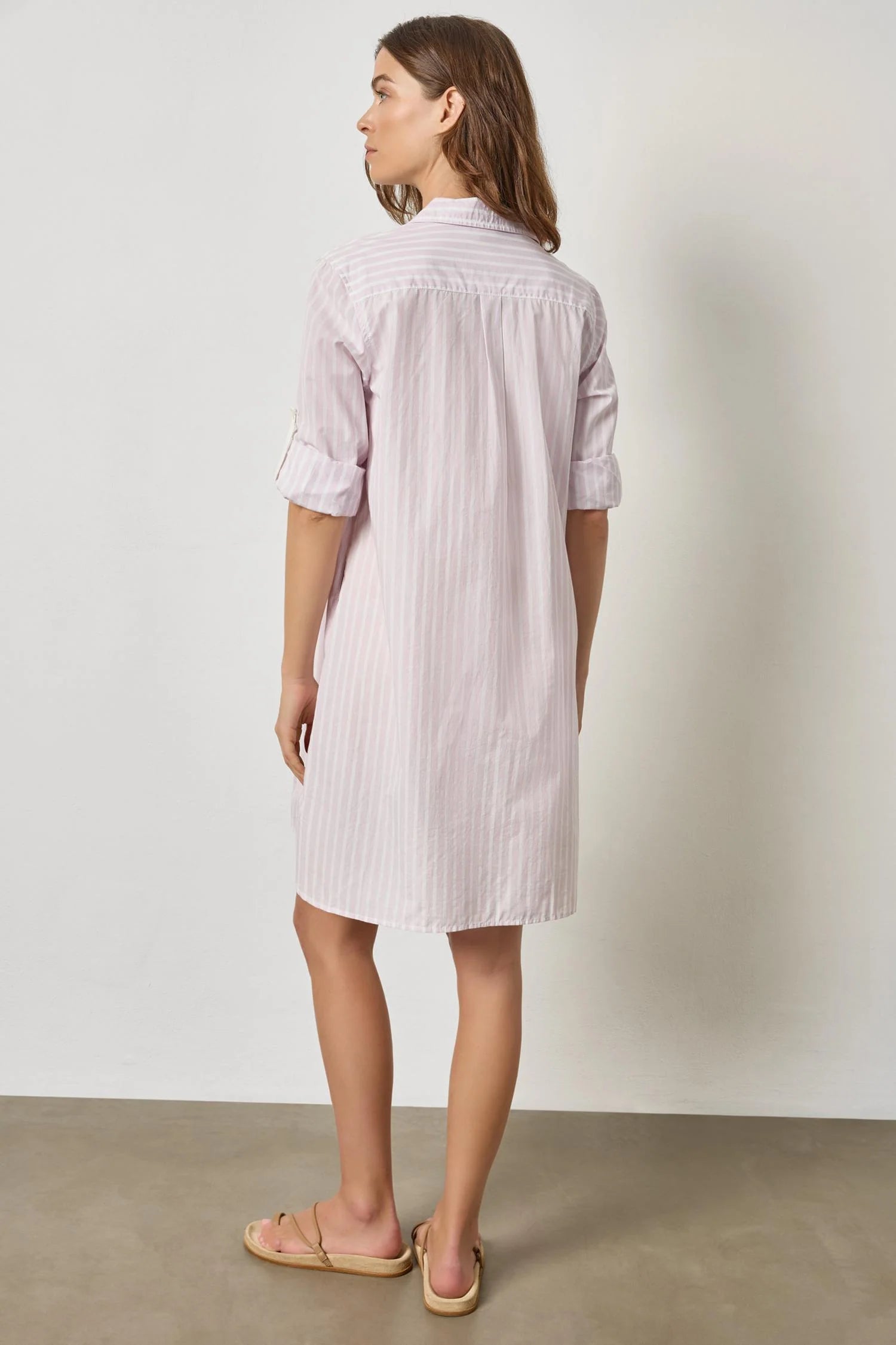 STRIPED SHIRT DRESS